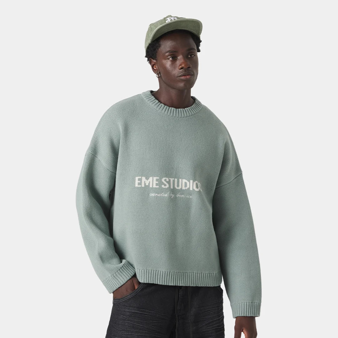 Master Aqua Green Knit Sweater Knitwear eme