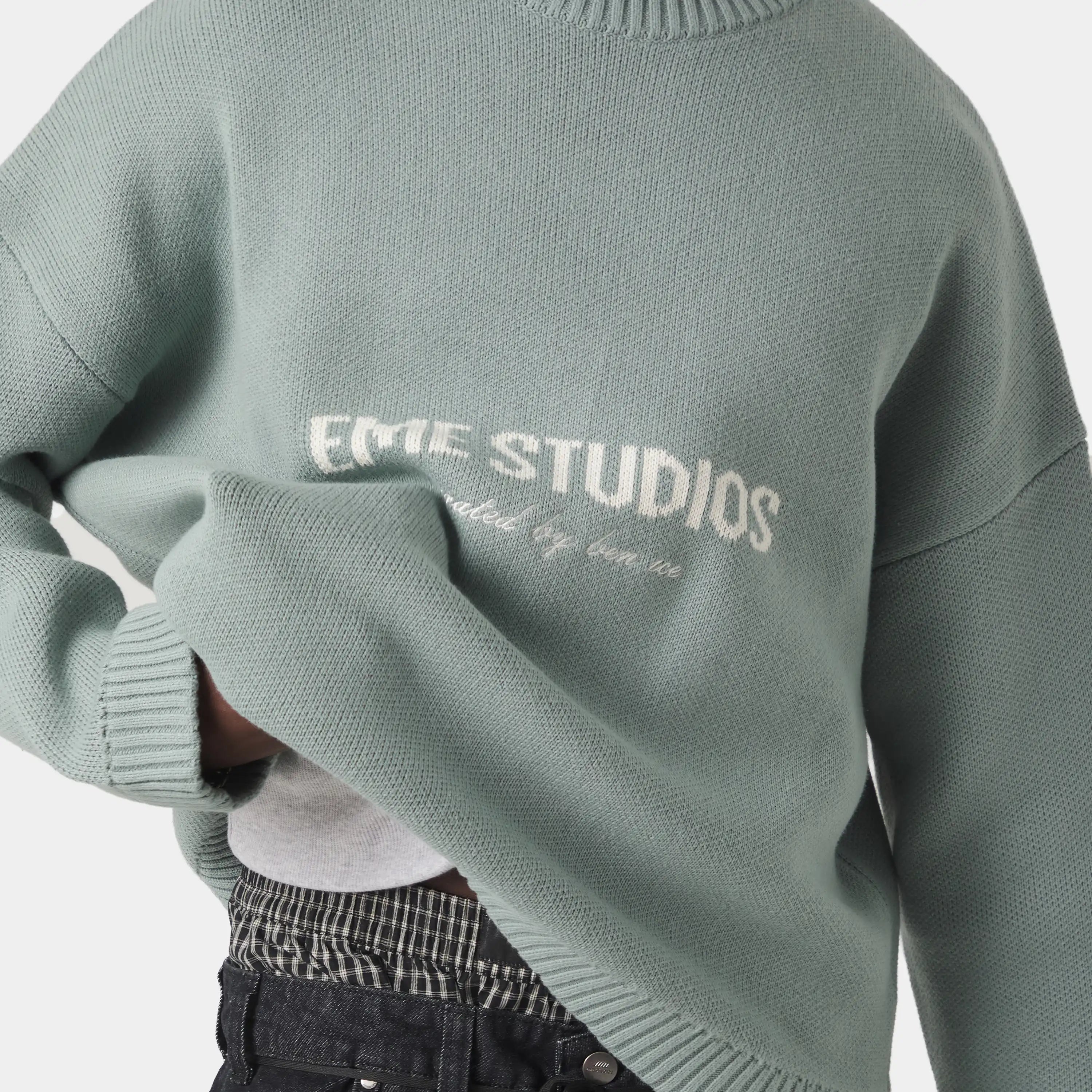 Master Aqua Green Knit Sweater Knitwear eme
