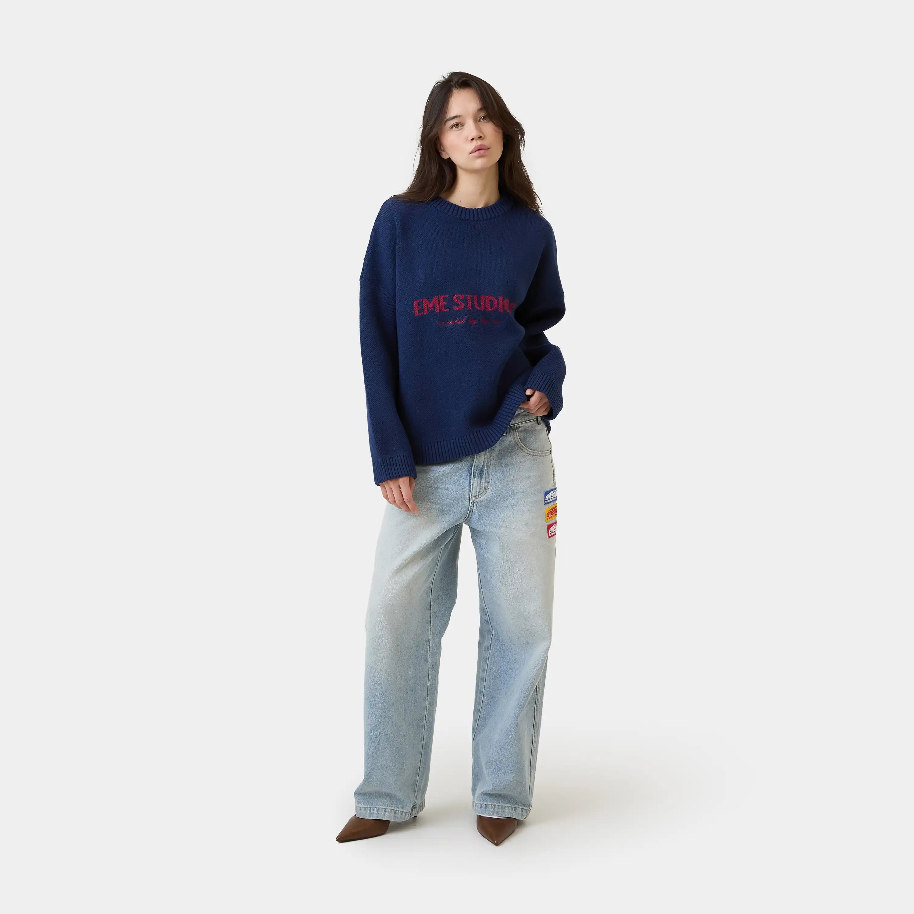 Master Indigo Knit Sweater Knitwear eme