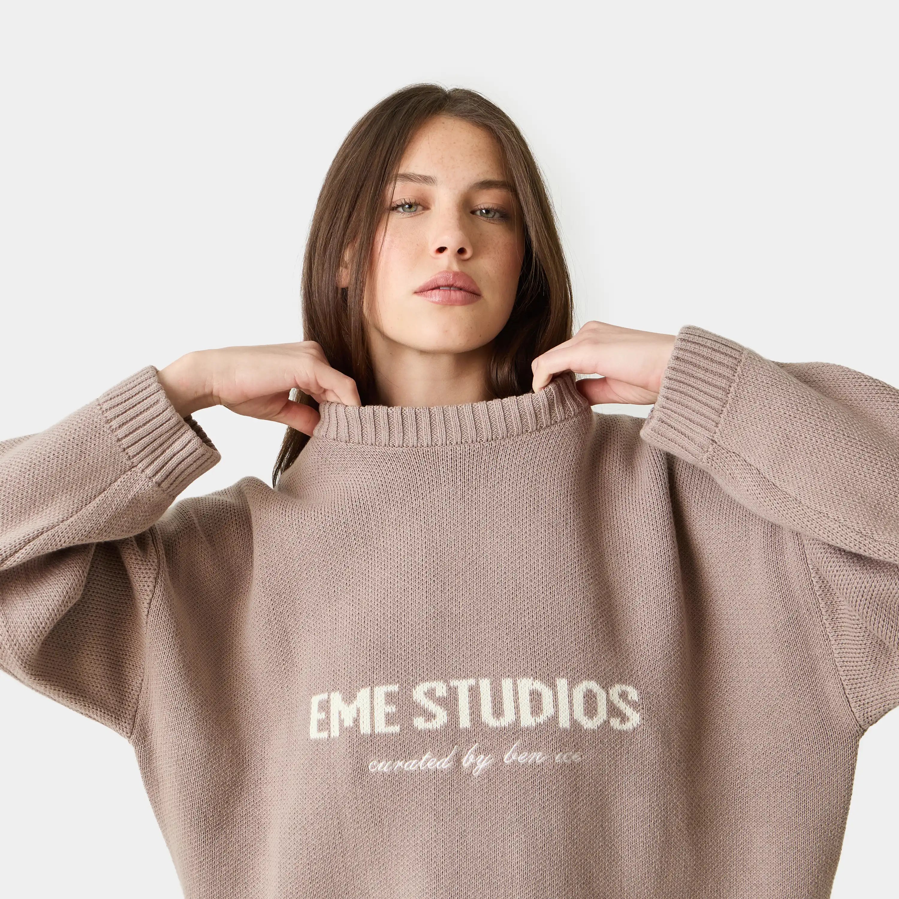 Master Muddy Brown Knit Sweater Knitwear eme