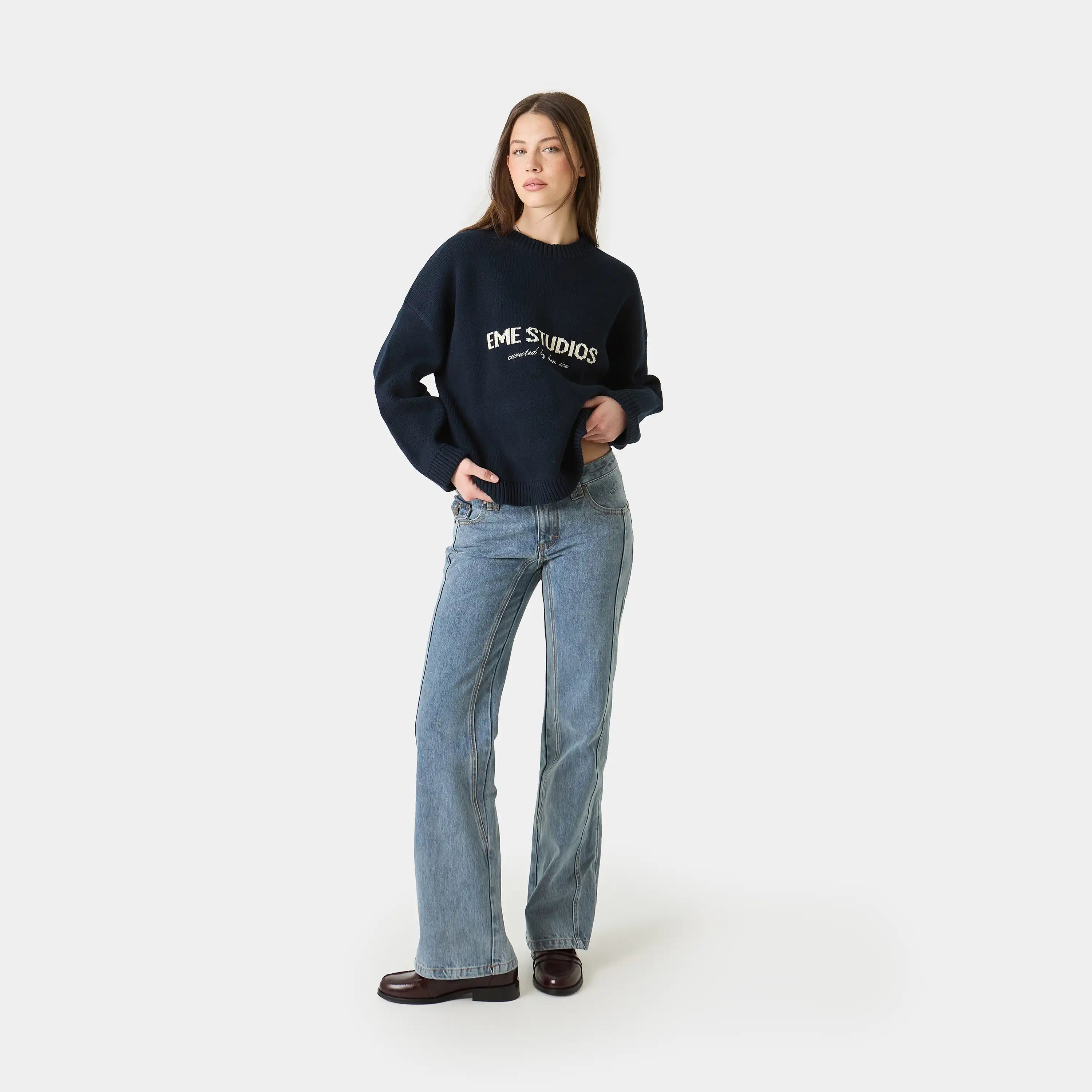 Master Navy Knit Sweater Knitwear eme
