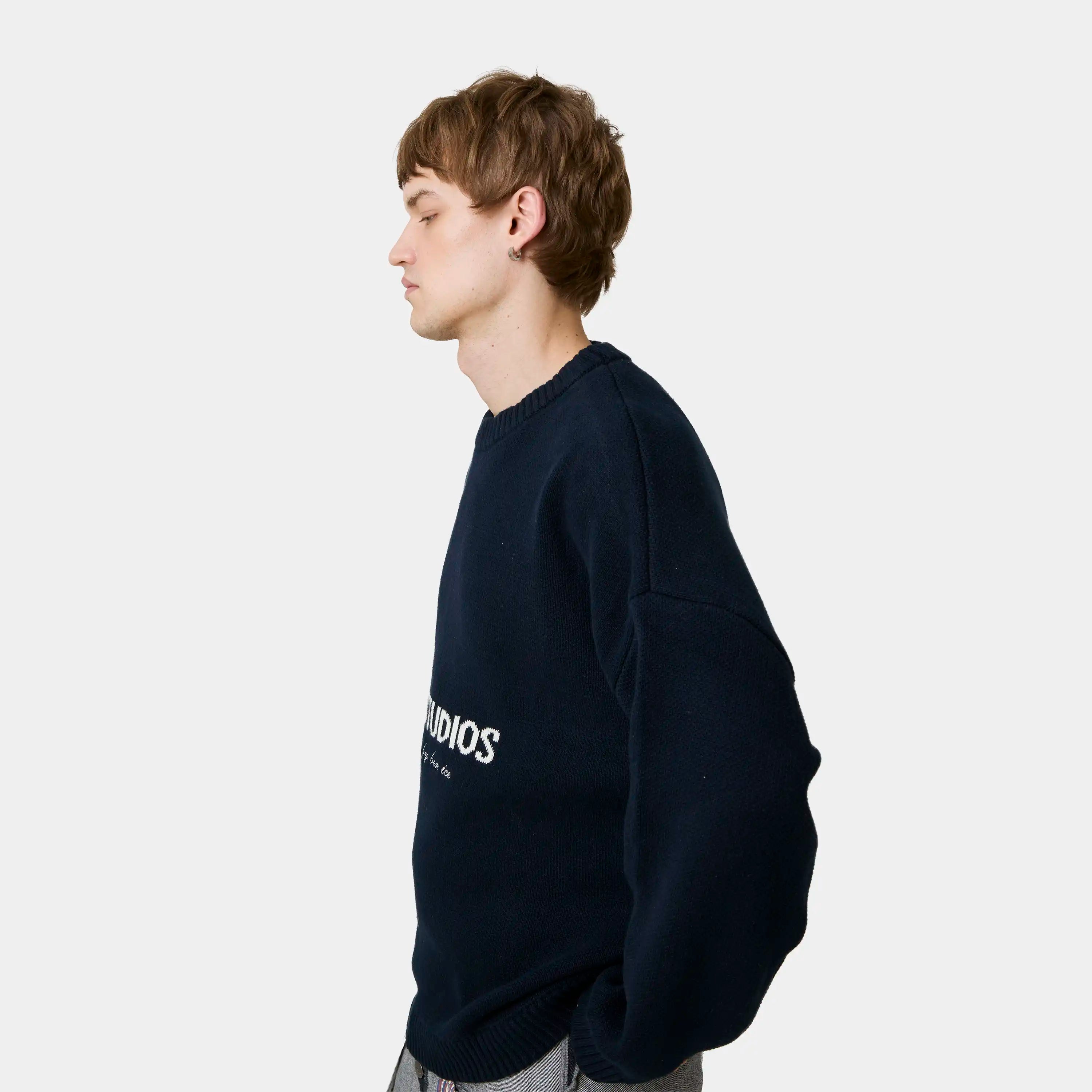 Master Navy Knit Sweater Knitwear eme