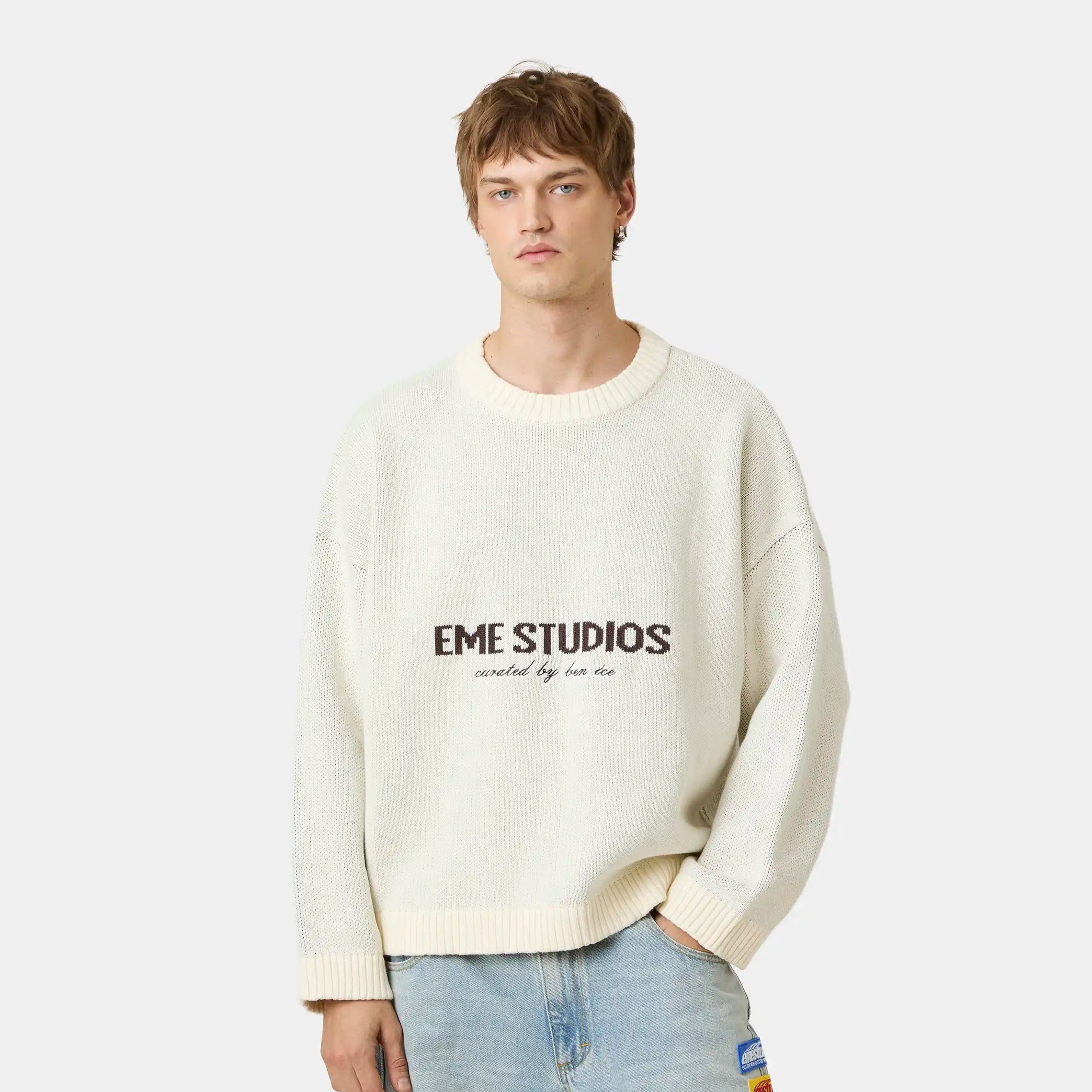 Master Off Sand Knit Sweater Knitwear eme