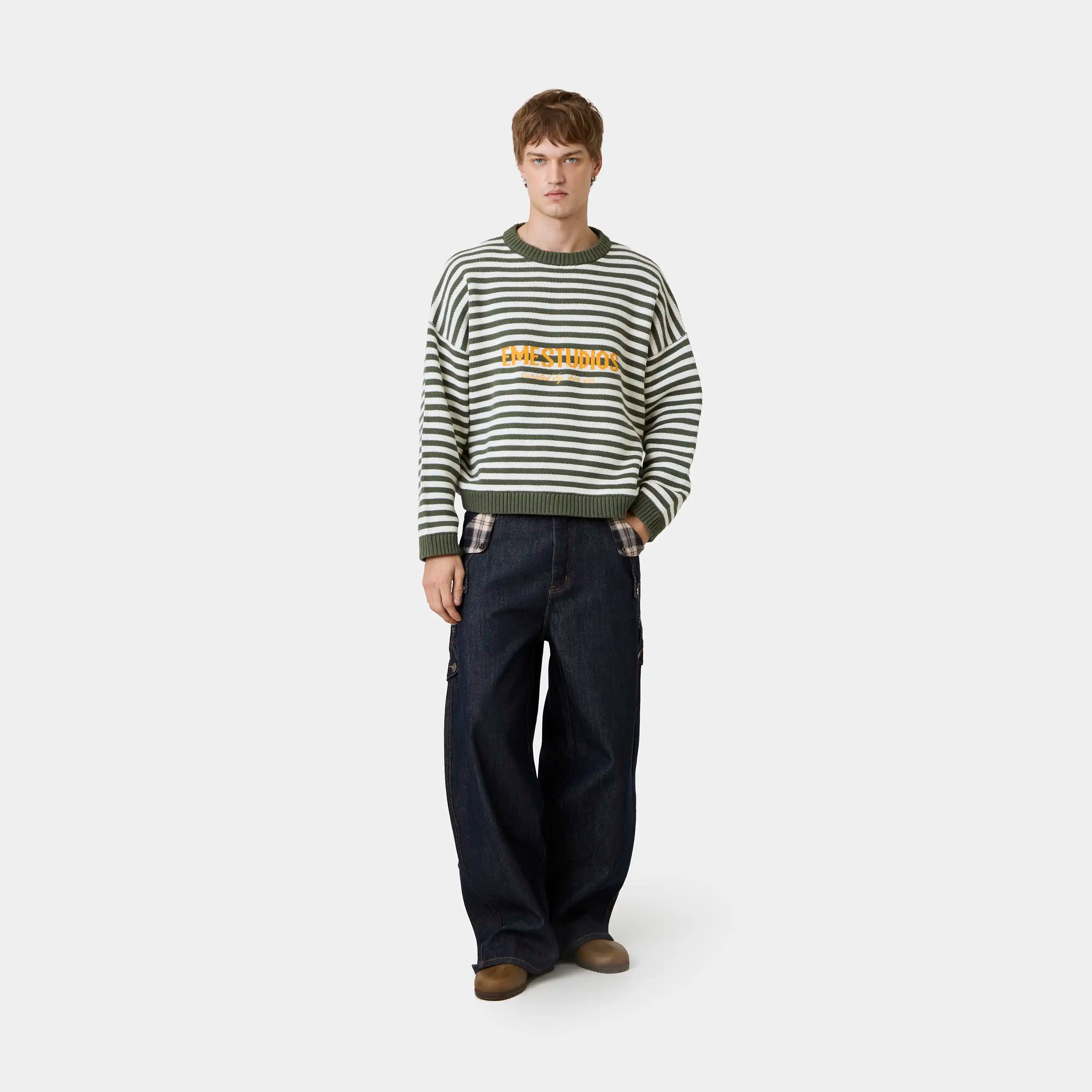 Master Striped Forest Knit Sweater Knitwear Eme Studios