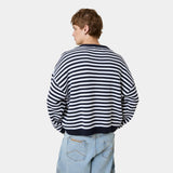 Master Striped Navy Knit Sweater Knitwear Eme Studios