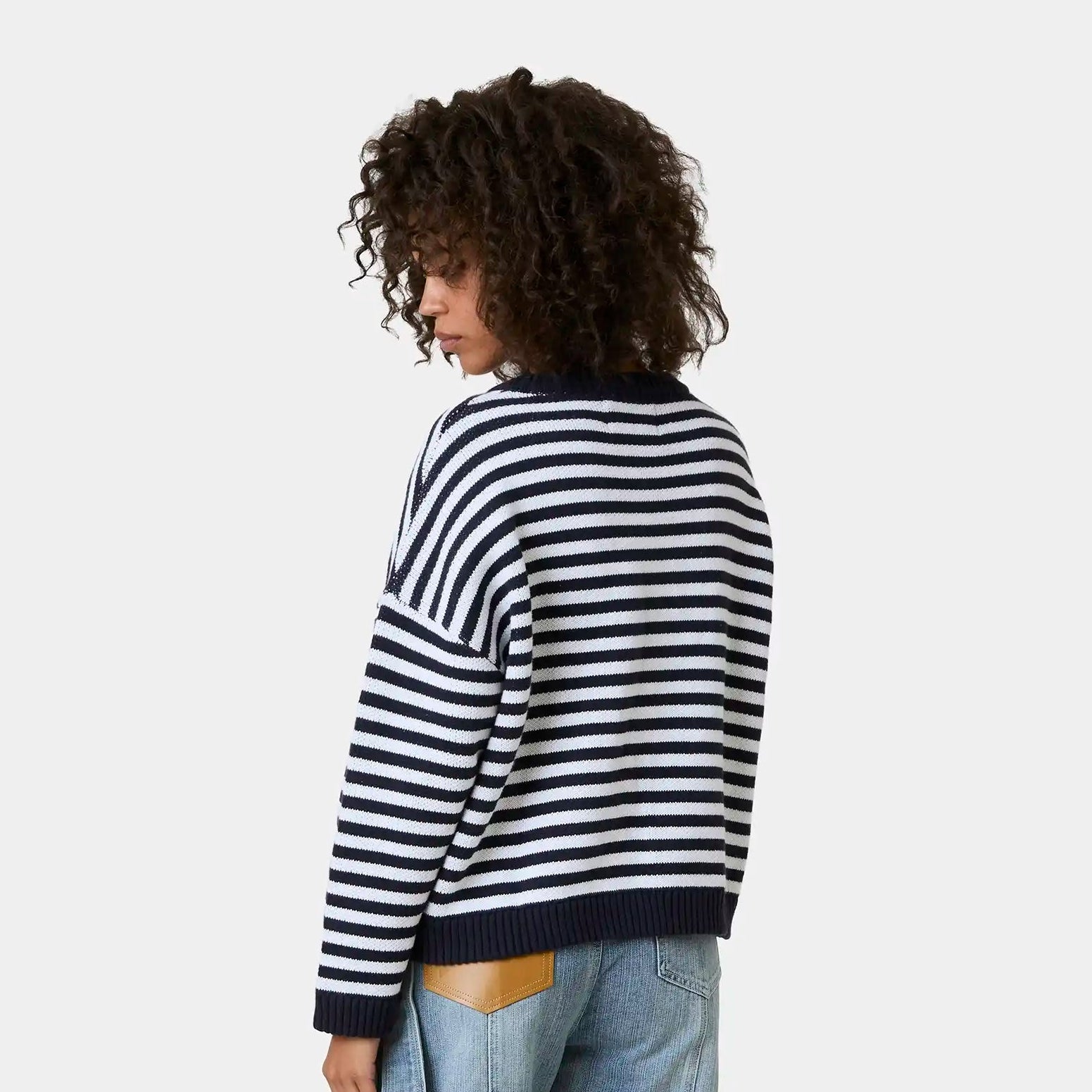 Master Striped Navy Knit Sweater Knitwear Eme Studios