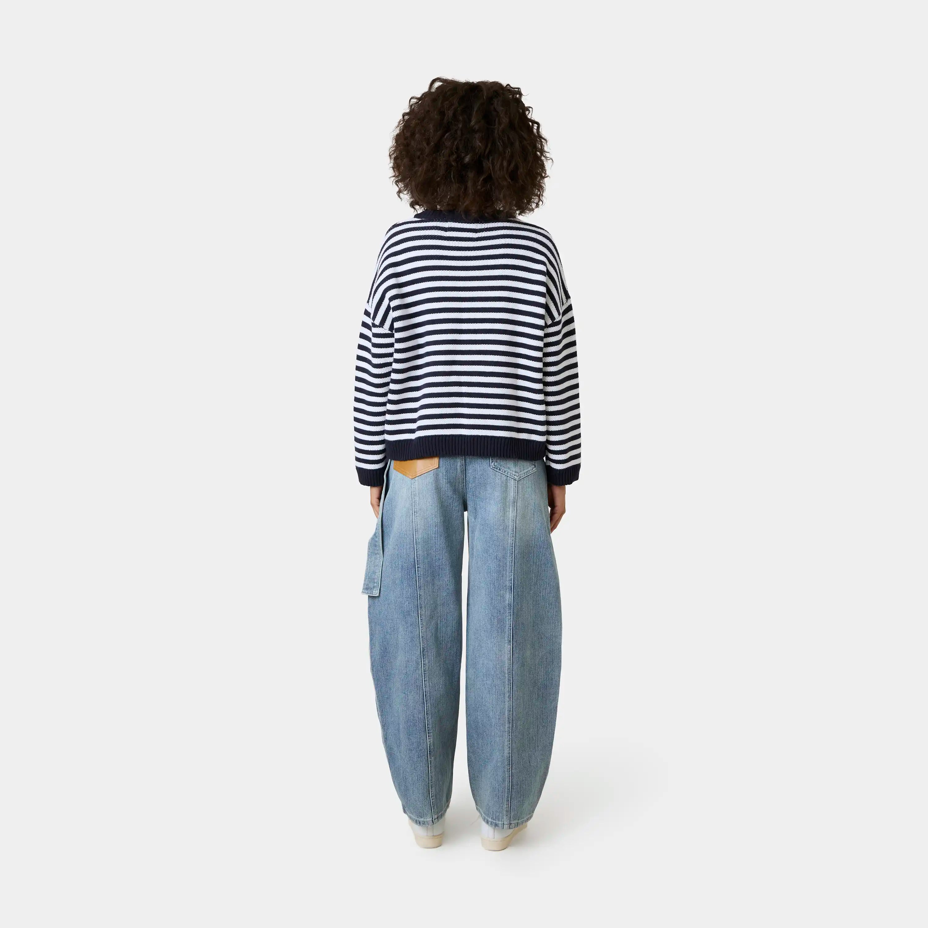 Master Striped Navy Knit Sweater Knitwear Eme Studios