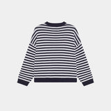 Master Striped Navy Knit Sweater Knitwear Eme Studios