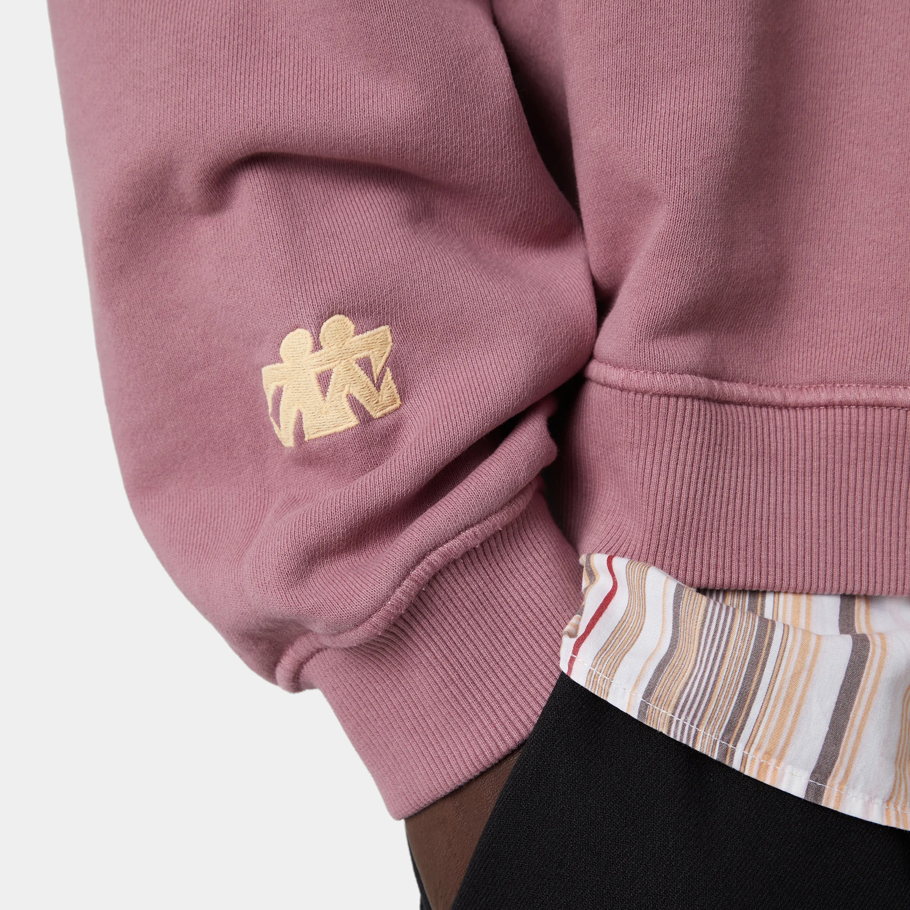 Mbuddy Taupe Oversized Crewneck Sweatshirts eme