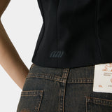 Modesta Black Vest Woman T-Shirts Eme Studios