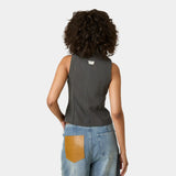 Modesta Heather Grey Vest Woman T-Shirts Eme Studios