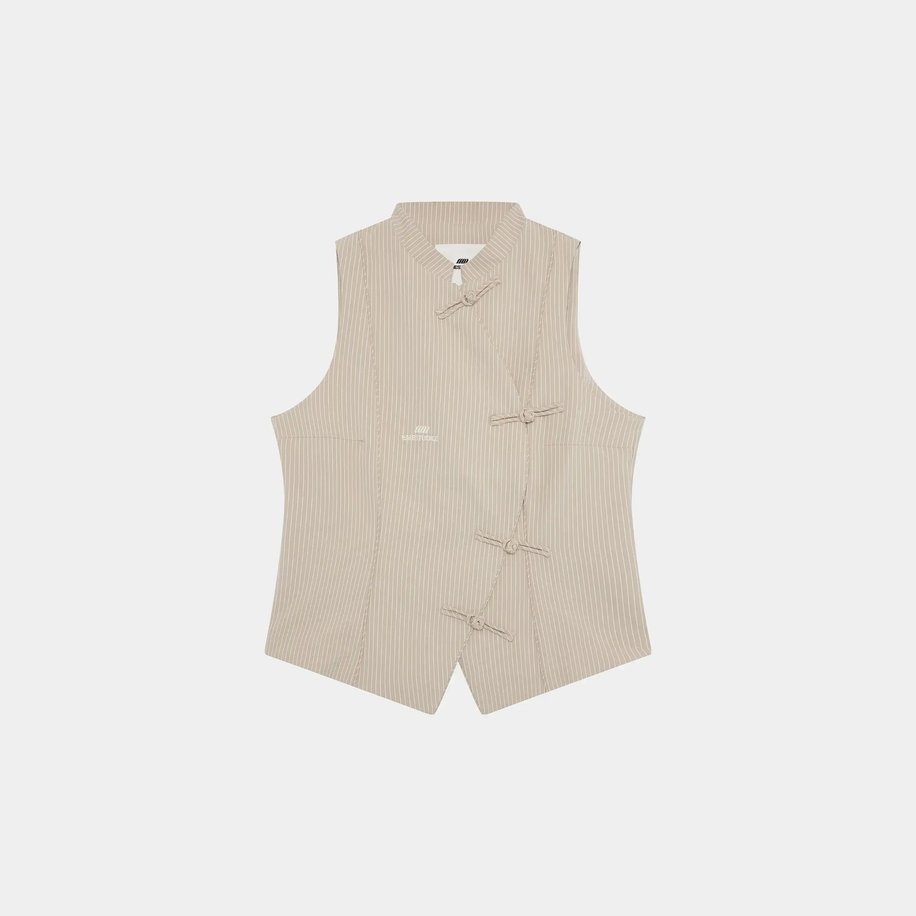 Modesta Off Sand Striped Vest Woman T-Shirts Eme Studios