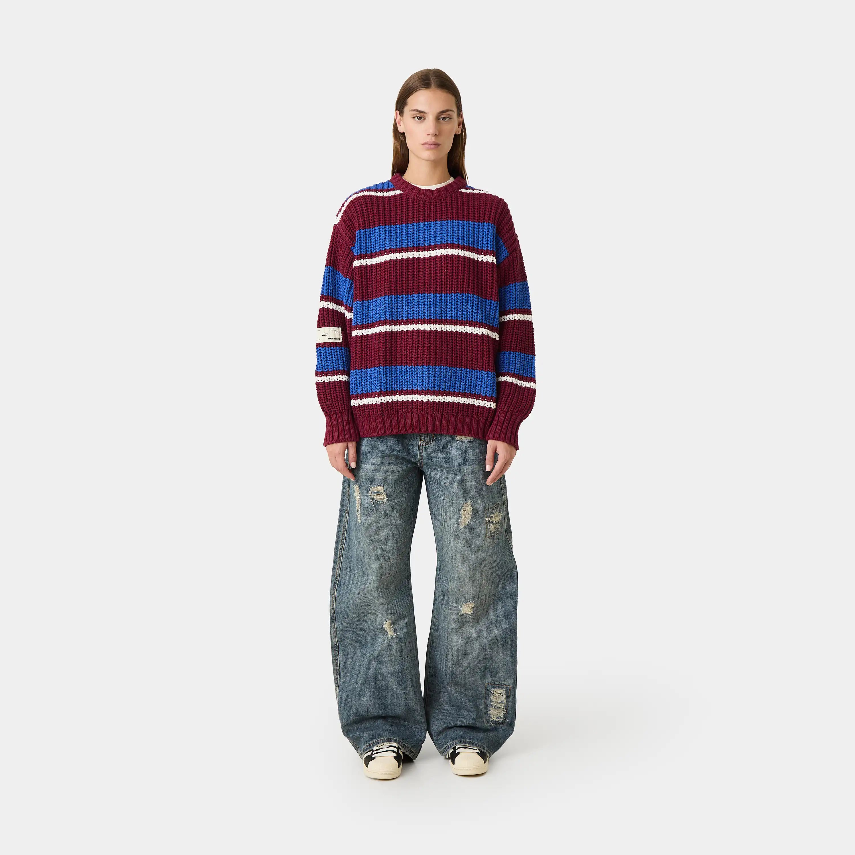 Morgan Blue Balloon Denim Pants Pants Eme Studios