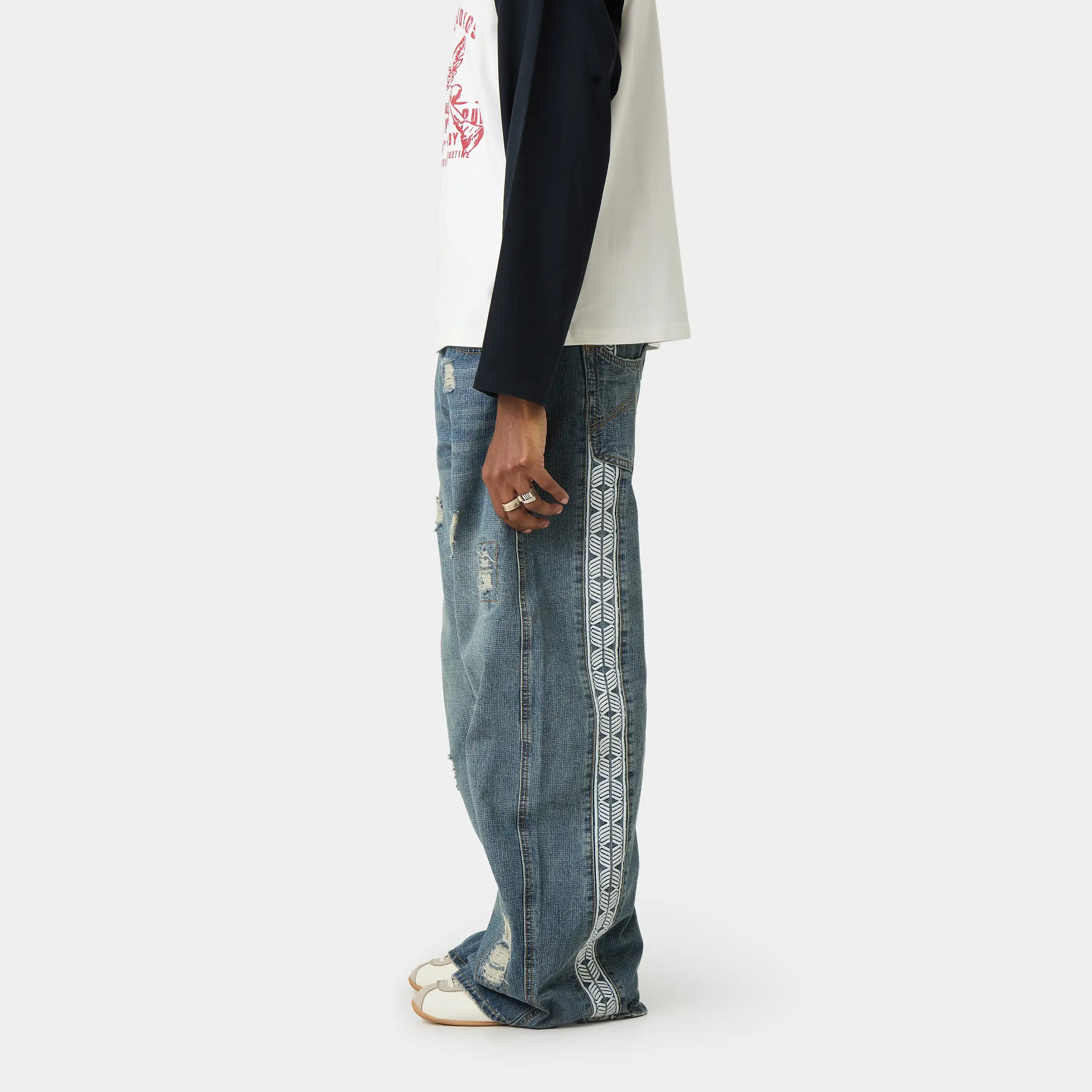 Morgan Blue Balloon Denim Pants Pants Eme Studios