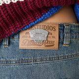 Morgan Blue Balloon Denim Pants Pants Eme Studios
