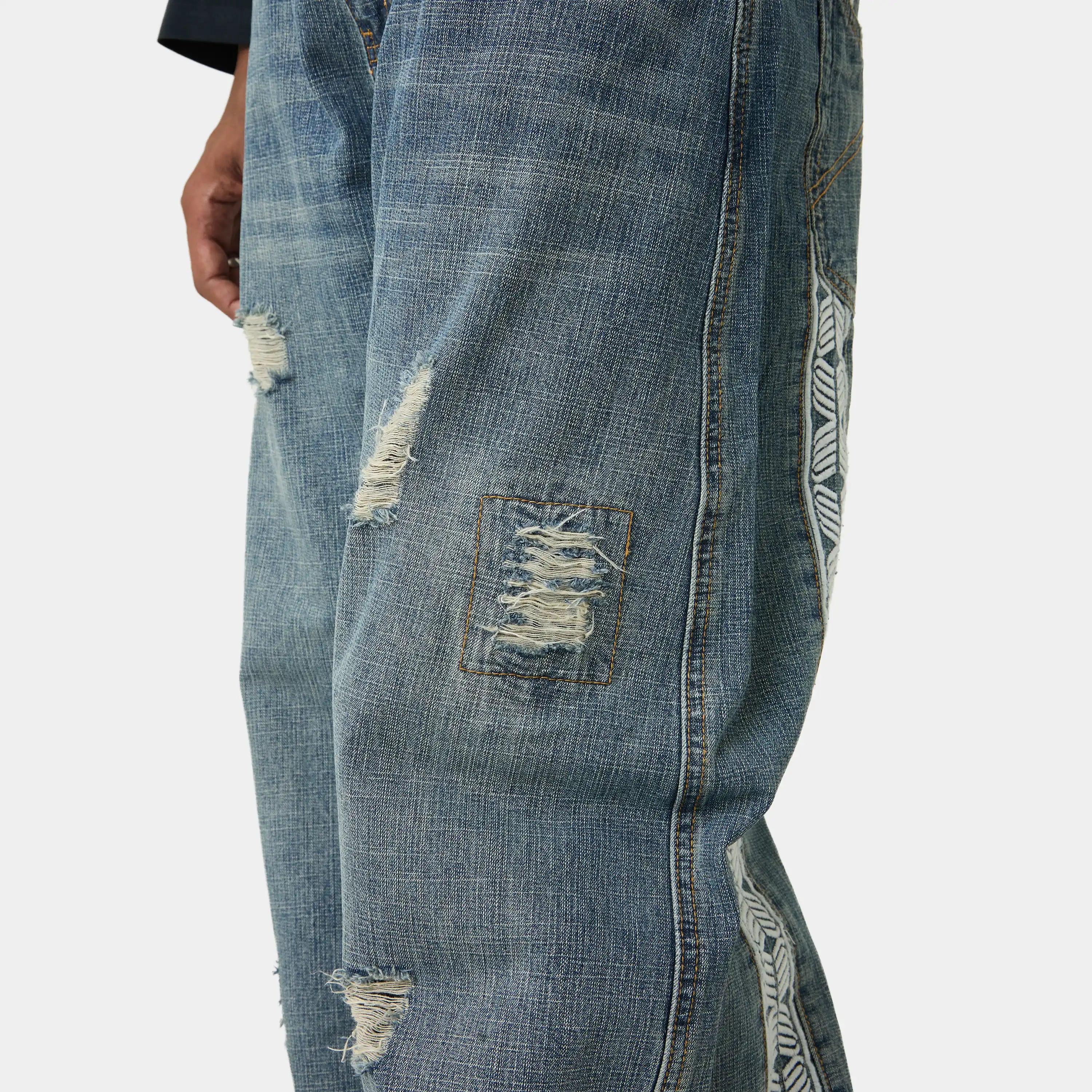 Morgan Blue Balloon Denim Pants Pants Eme Studios