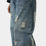 Morgan Blue Balloon Denim Pants Pants Eme Studios