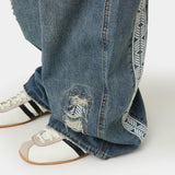 Morgan Blue Balloon Denim Pants Pants Eme Studios