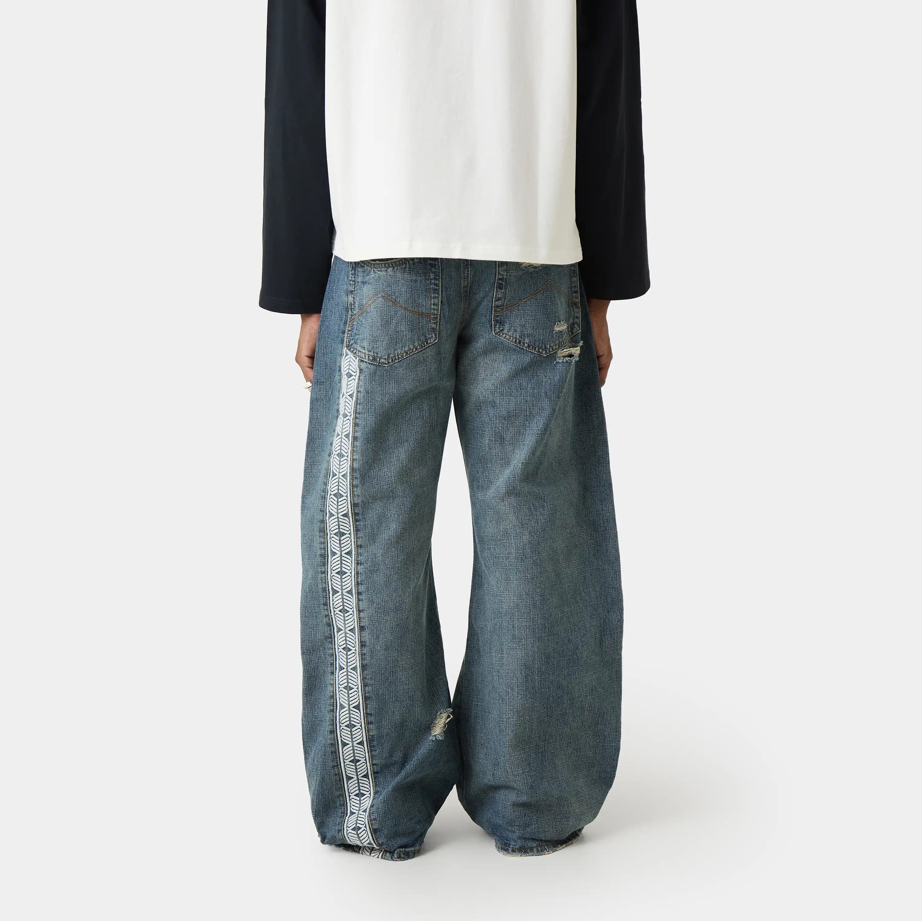 Morgan Blue Balloon Denim Pants Pants Eme Studios