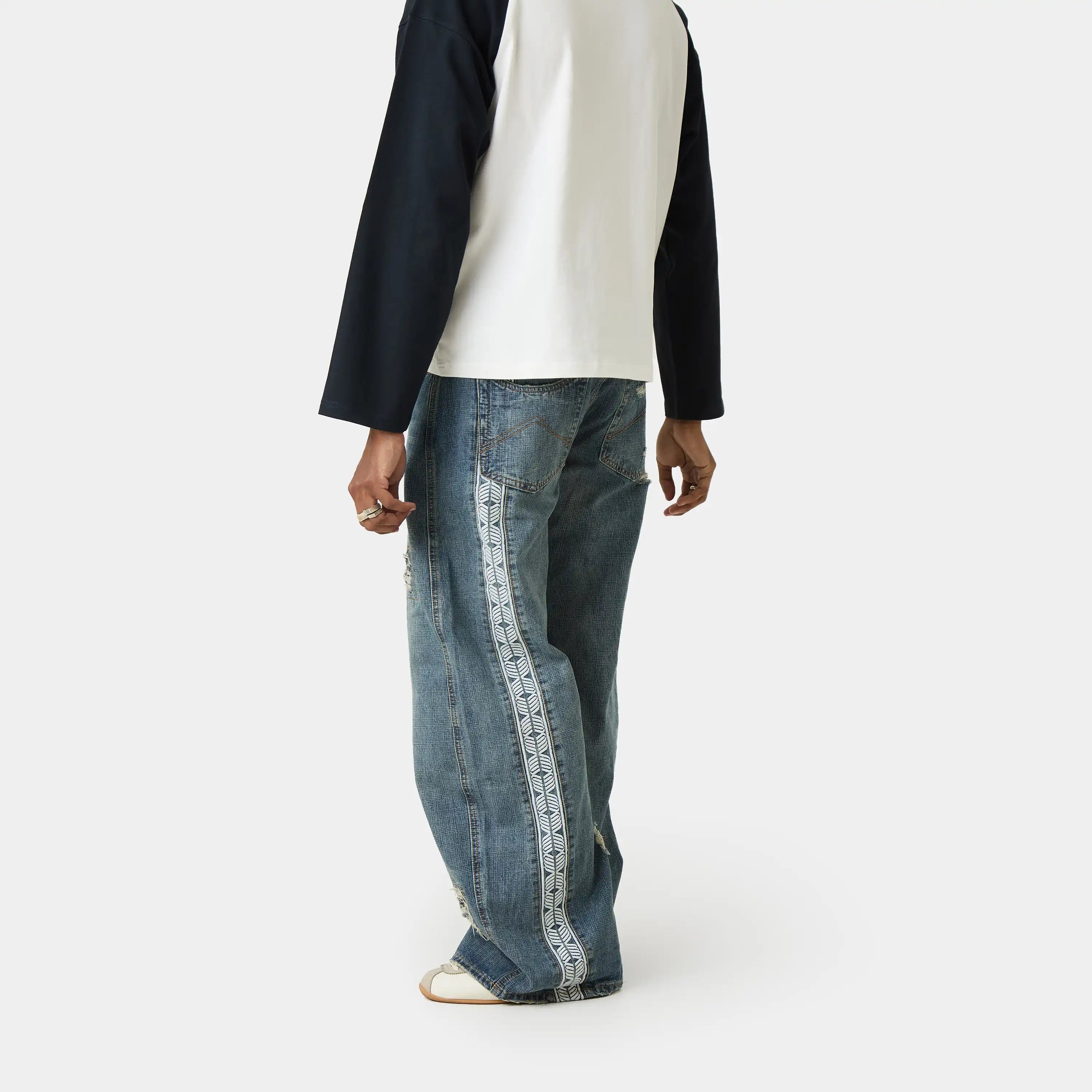 Morgan Blue Balloon Denim Pants Pants Eme Studios