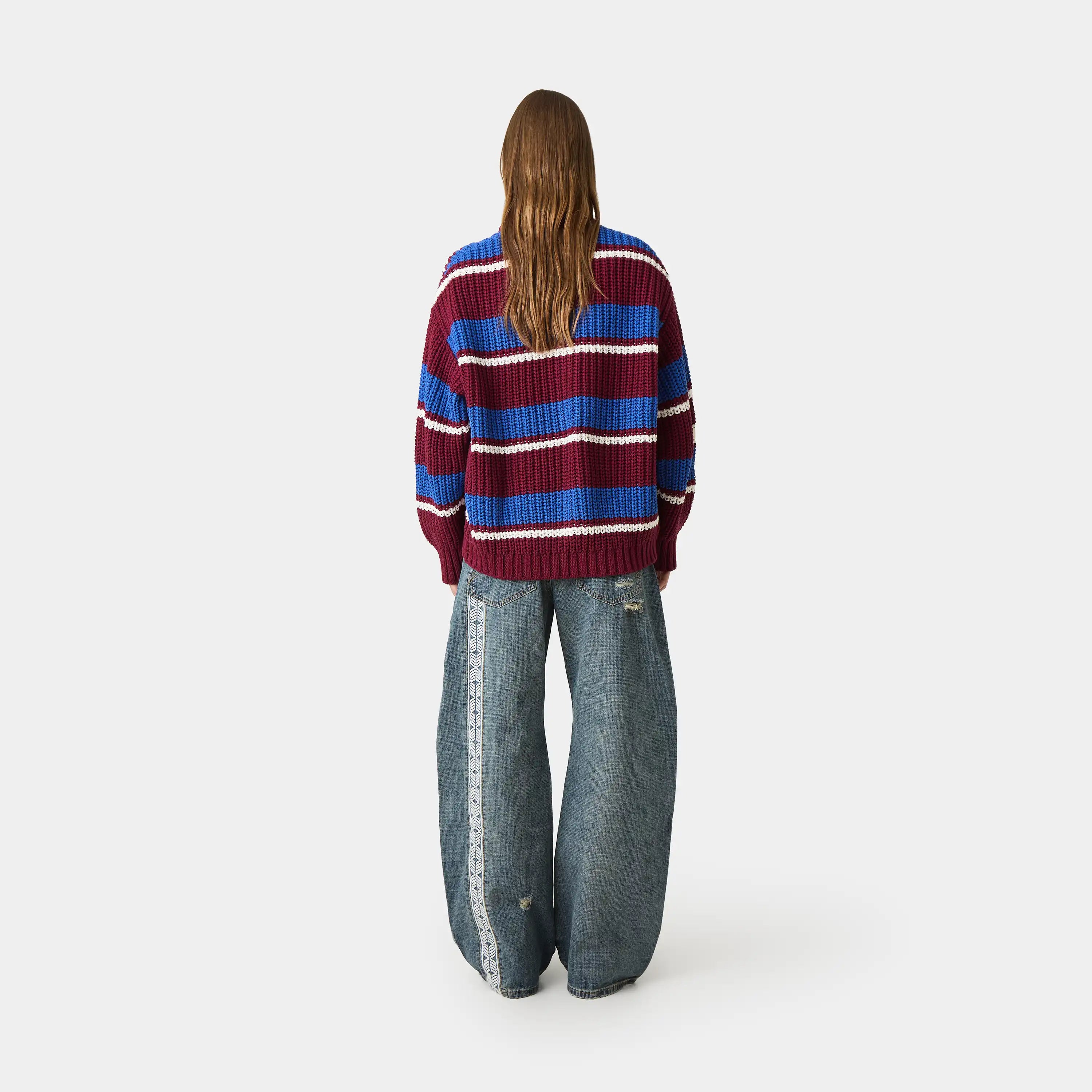 Morgan Blue Balloon Denim Pants Pants Eme Studios