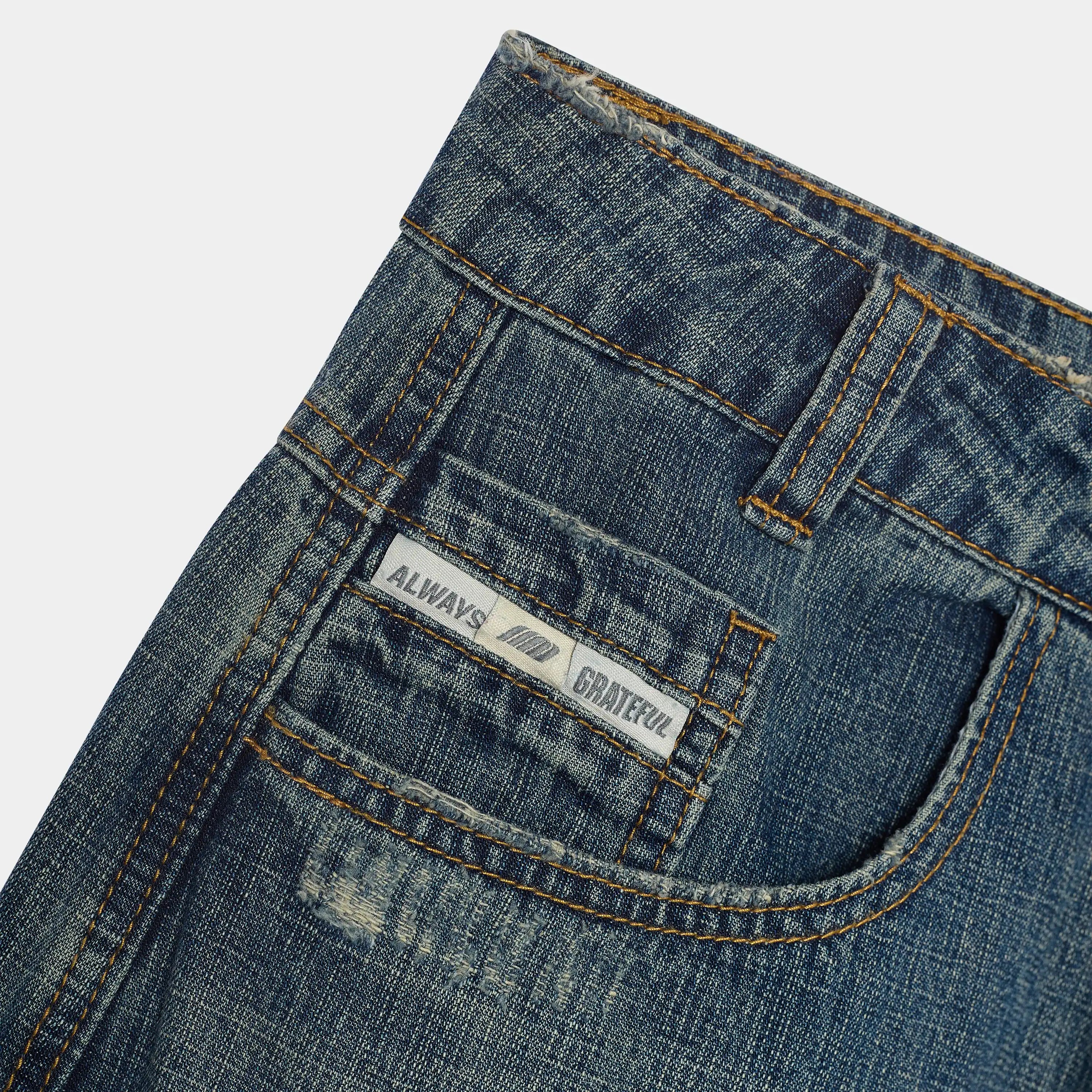 Morgan Blue Balloon Denim Pants Pants Eme Studios