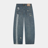Morgan Blue Balloon Denim Pants - pantalón vaquero en color azul - Eme Studios