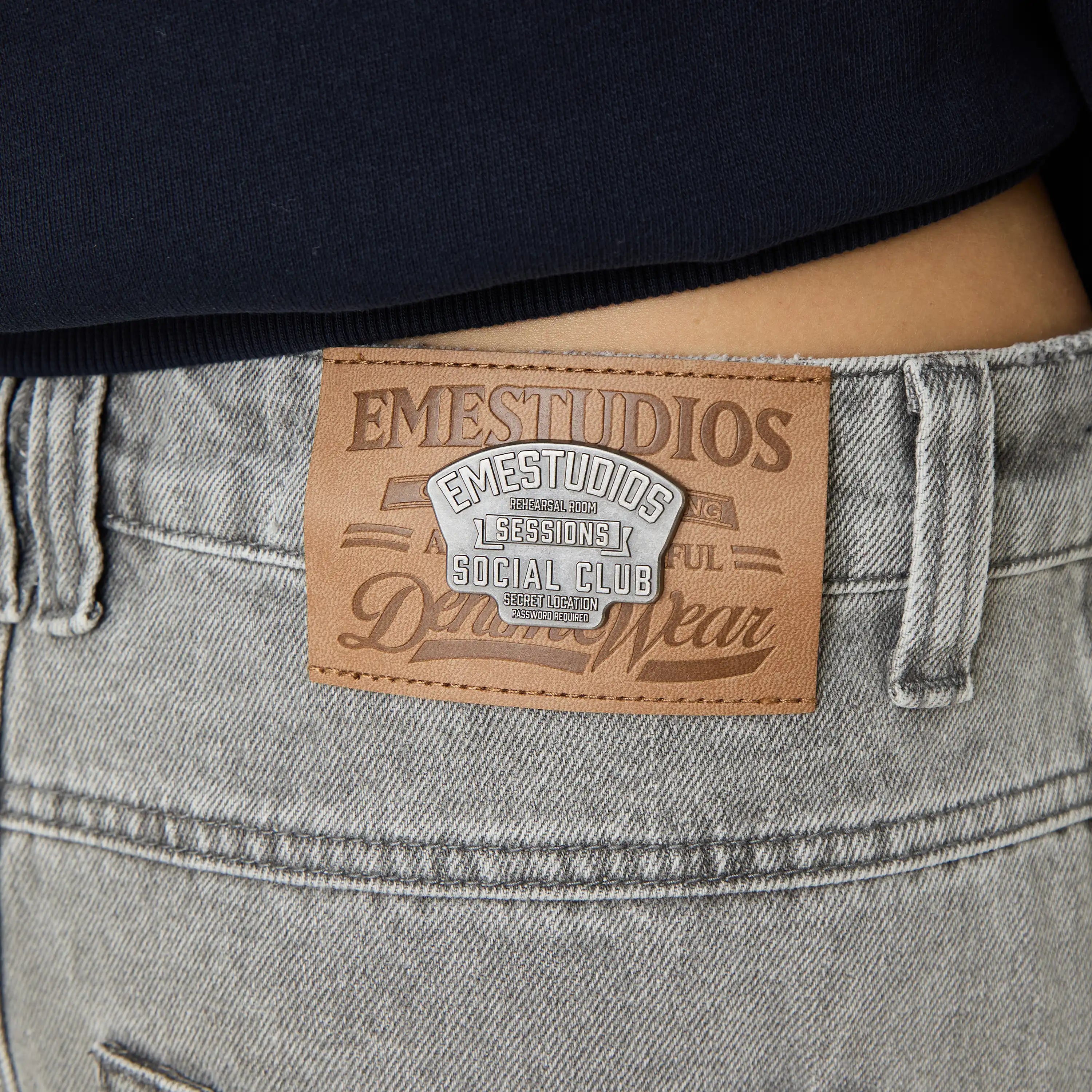 Morgan Grey Balloon Denim Pants Pants Eme Studios