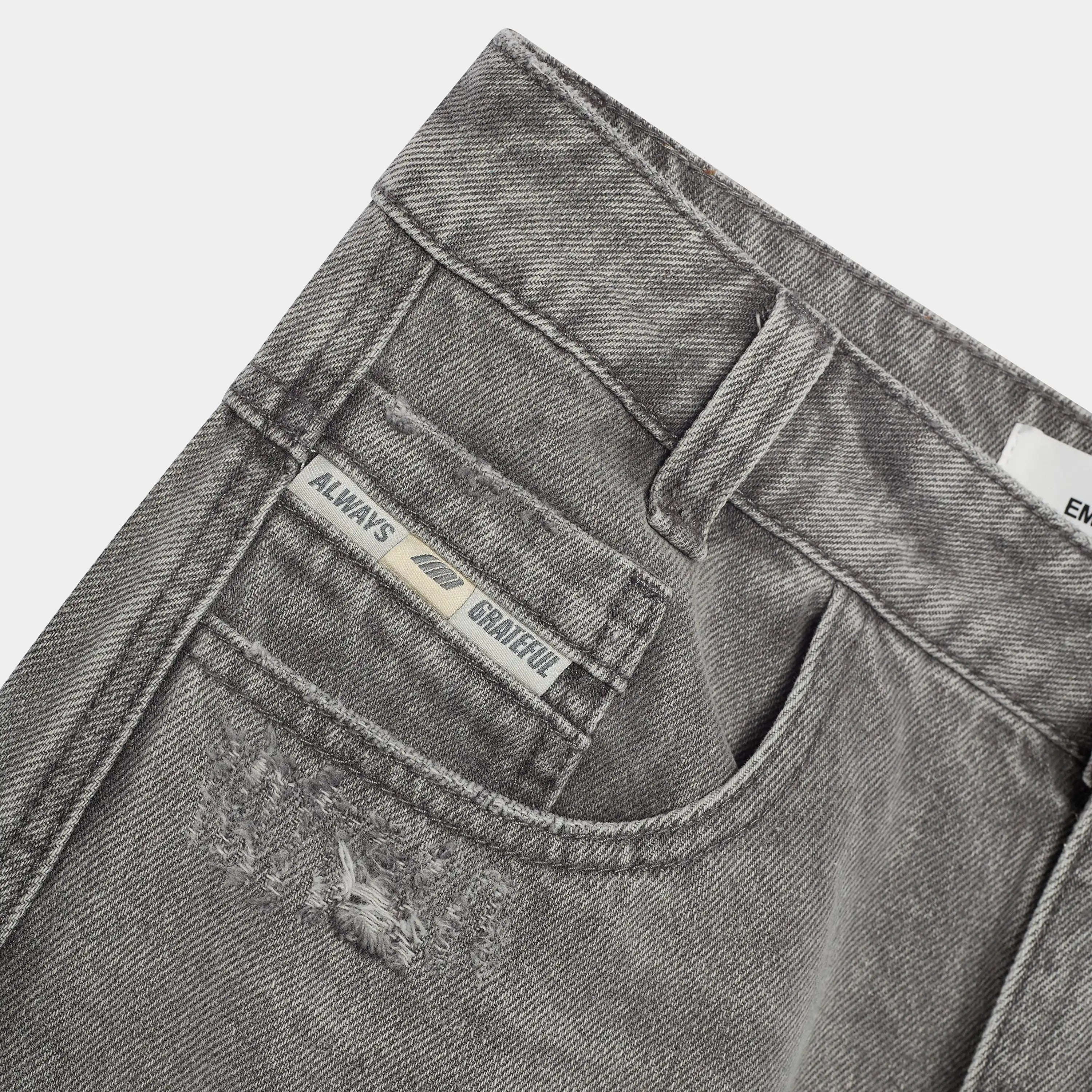 Morgan Grey Balloon Denim Pants Pants Eme Studios