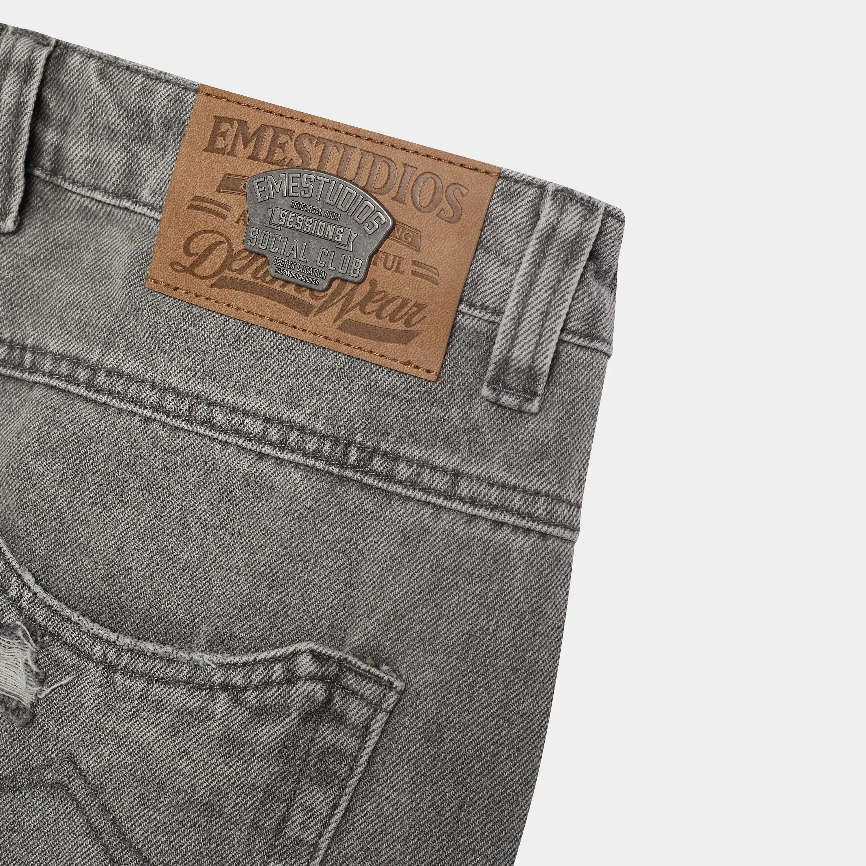 Morgan Grey Balloon Denim Pants Pants Eme Studios
