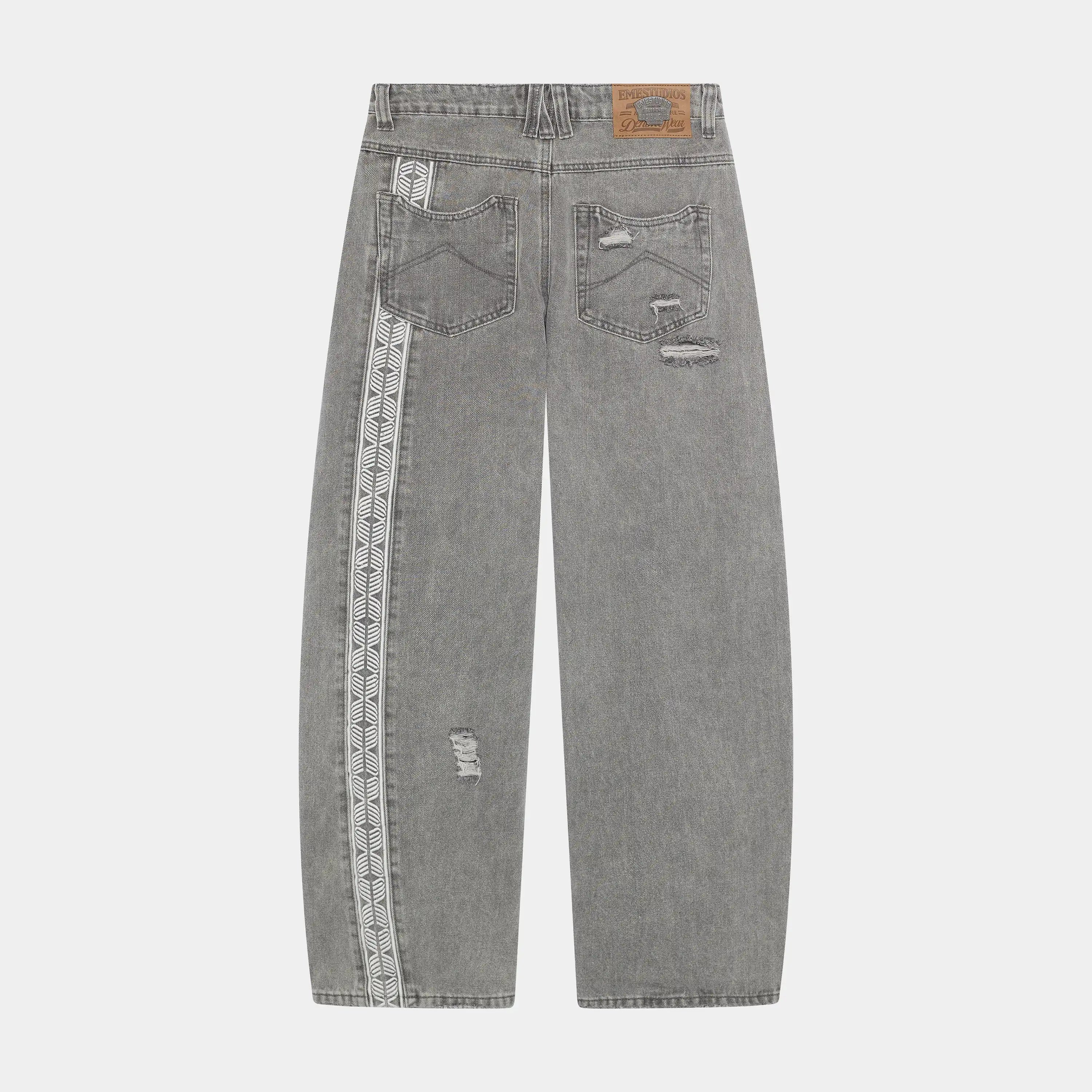 Morgan Grey Balloon Denim Pants Pants Eme Studios