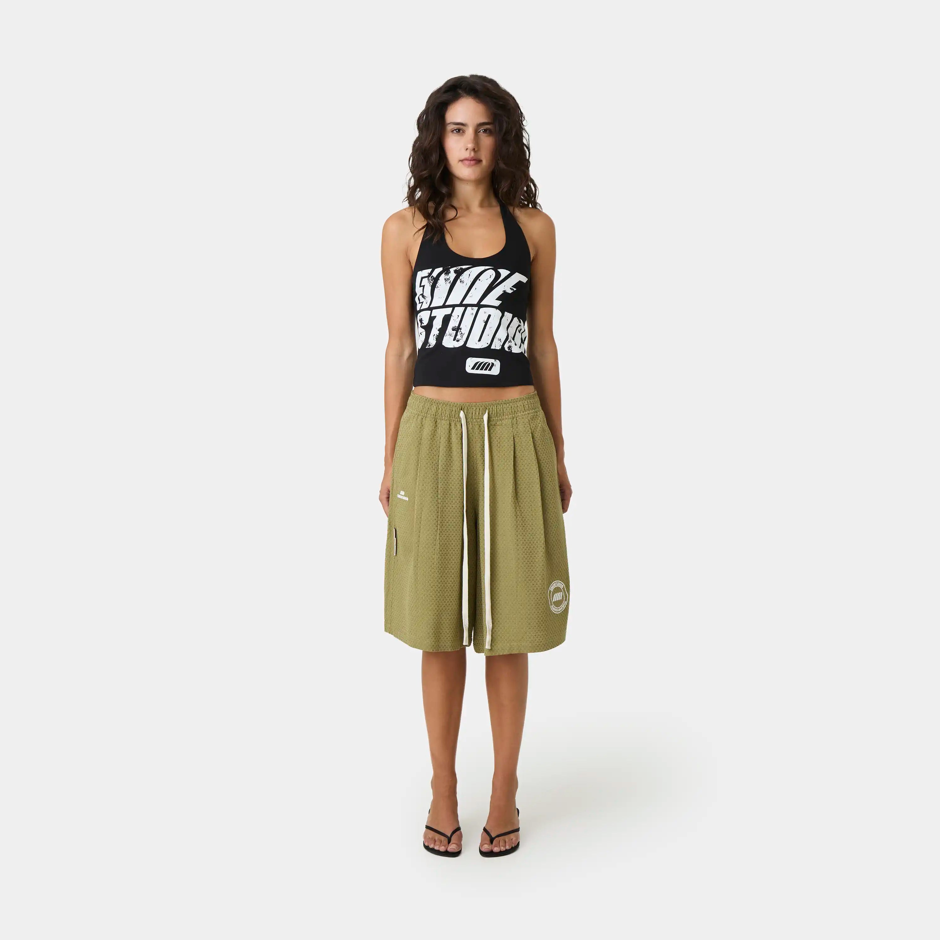 New Casse Forest Waffle Jorts Shorts Eme Studios