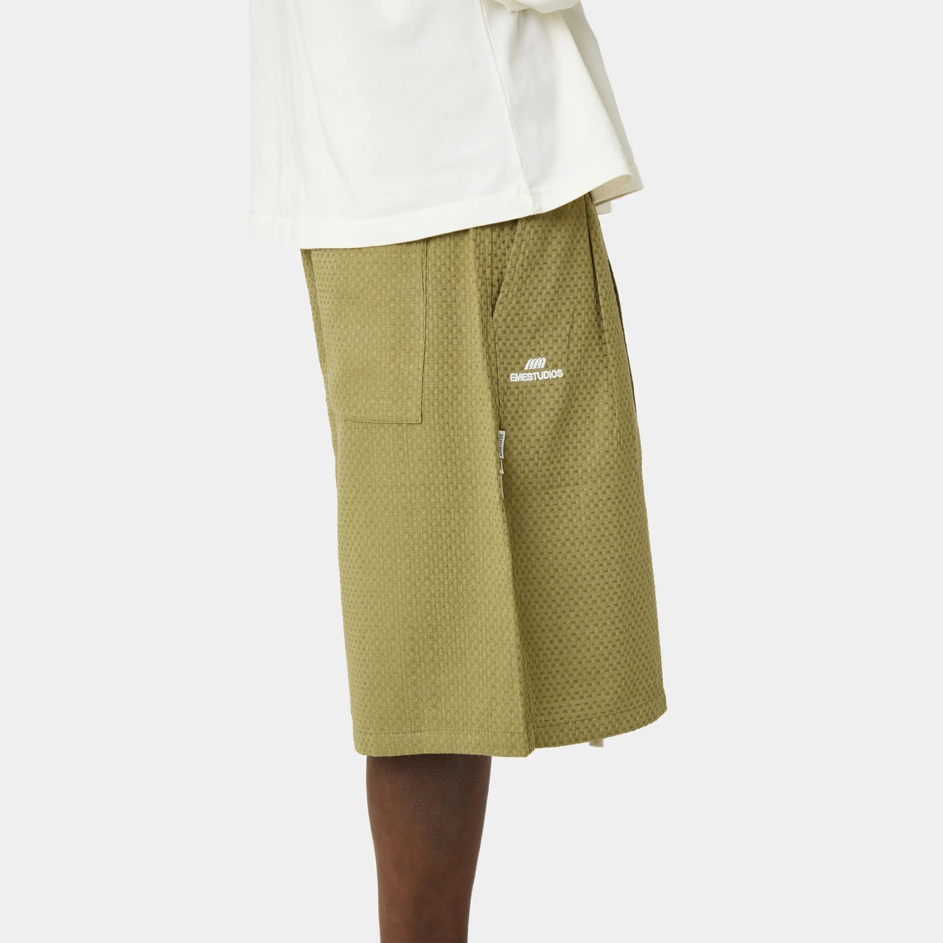 New Casse Forest Waffle Jorts Shorts Eme Studios