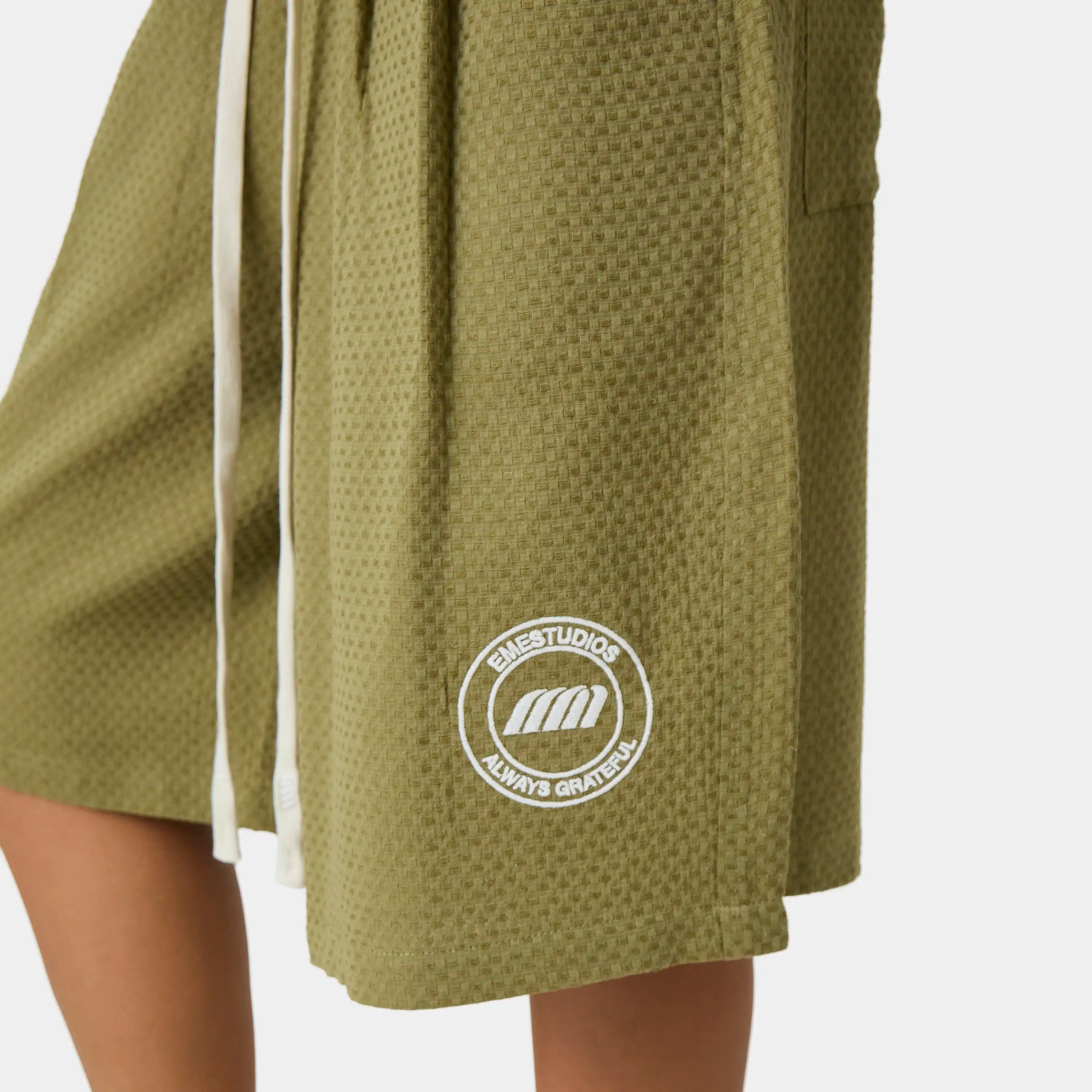 New Casse Forest Waffle Jorts Shorts Eme Studios