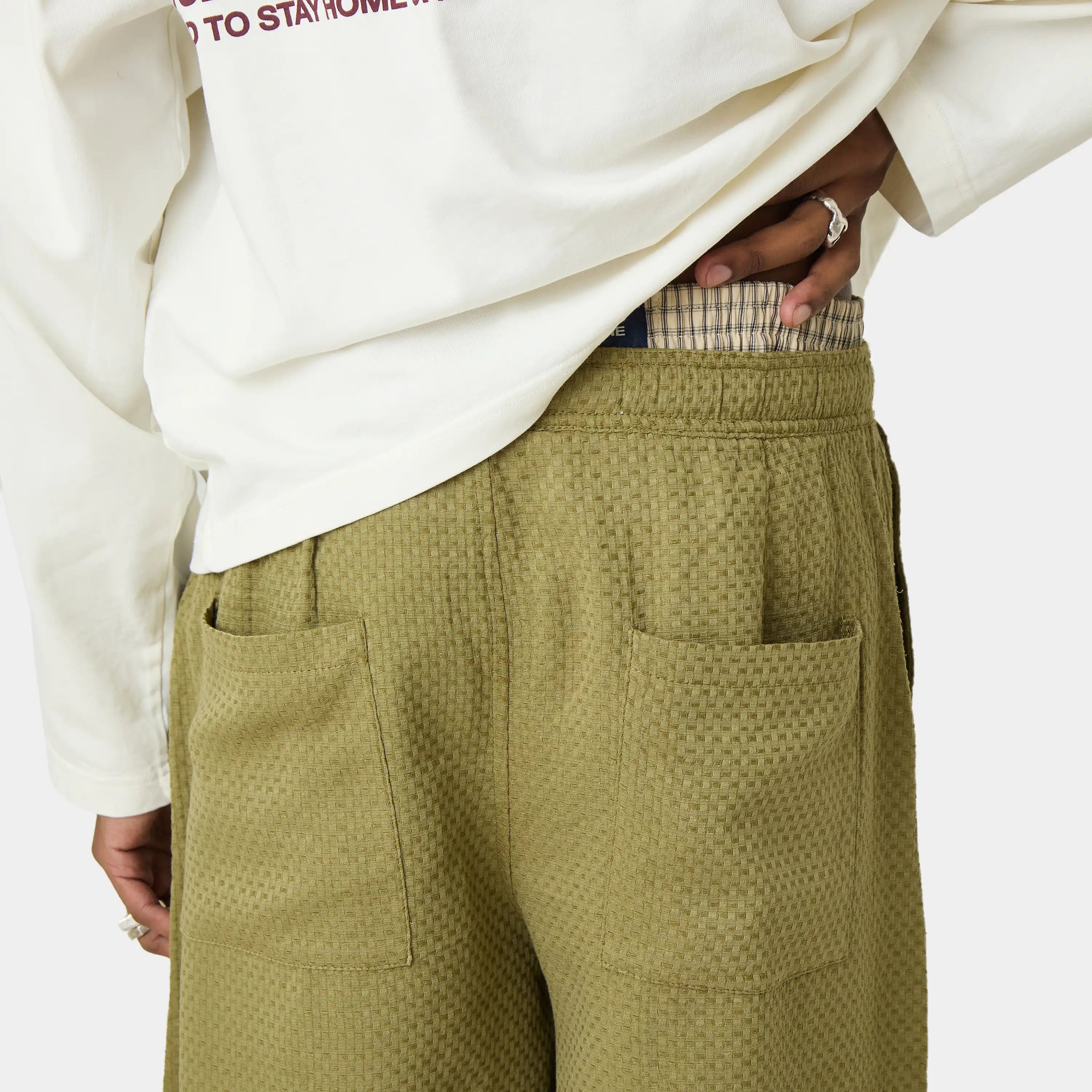 New Casse Forest Waffle Jorts Shorts Eme Studios