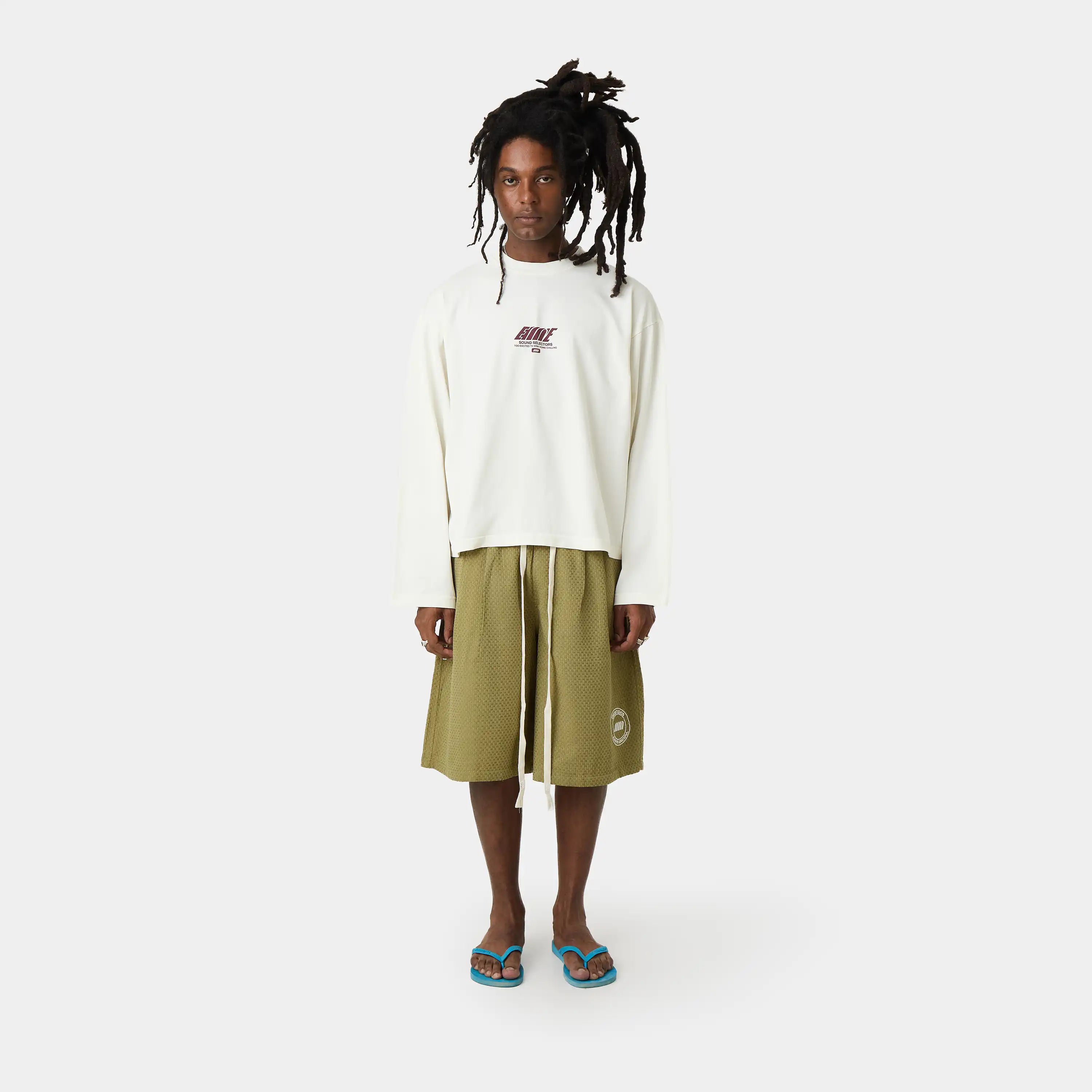 New Casse Forest Waffle Jorts Shorts Eme Studios