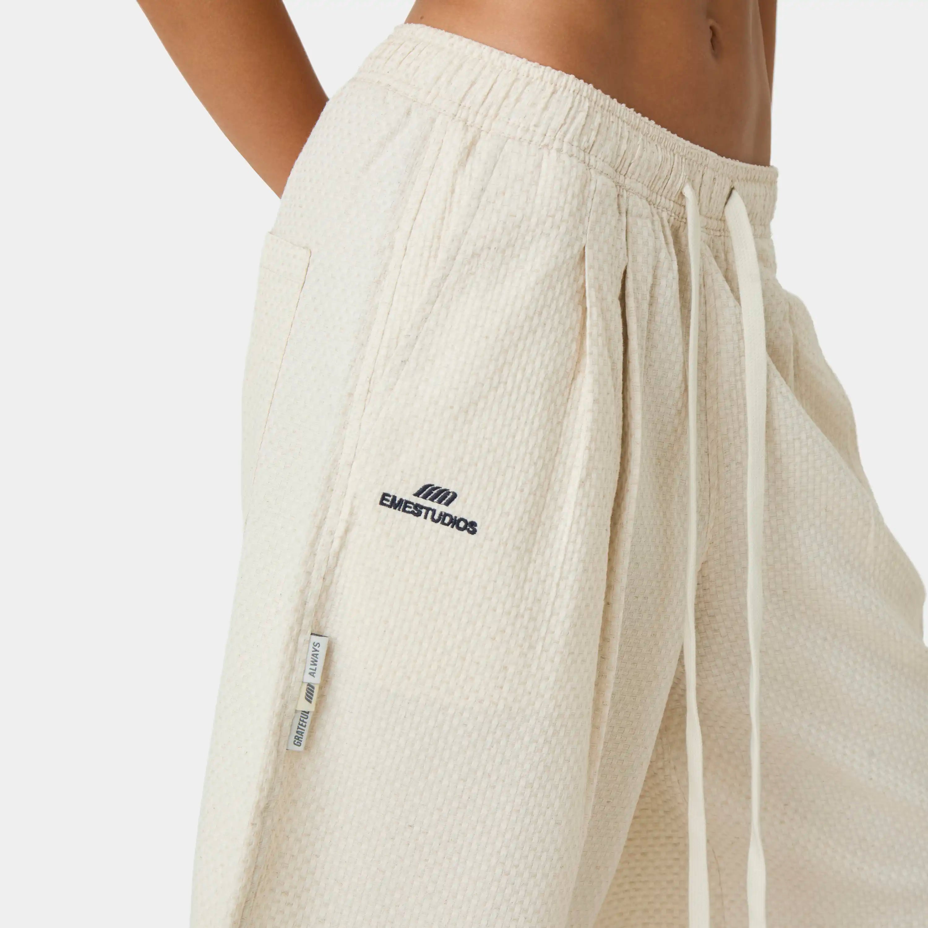 New Casse Off Sand Waffle Jorts Shorts Eme Studios