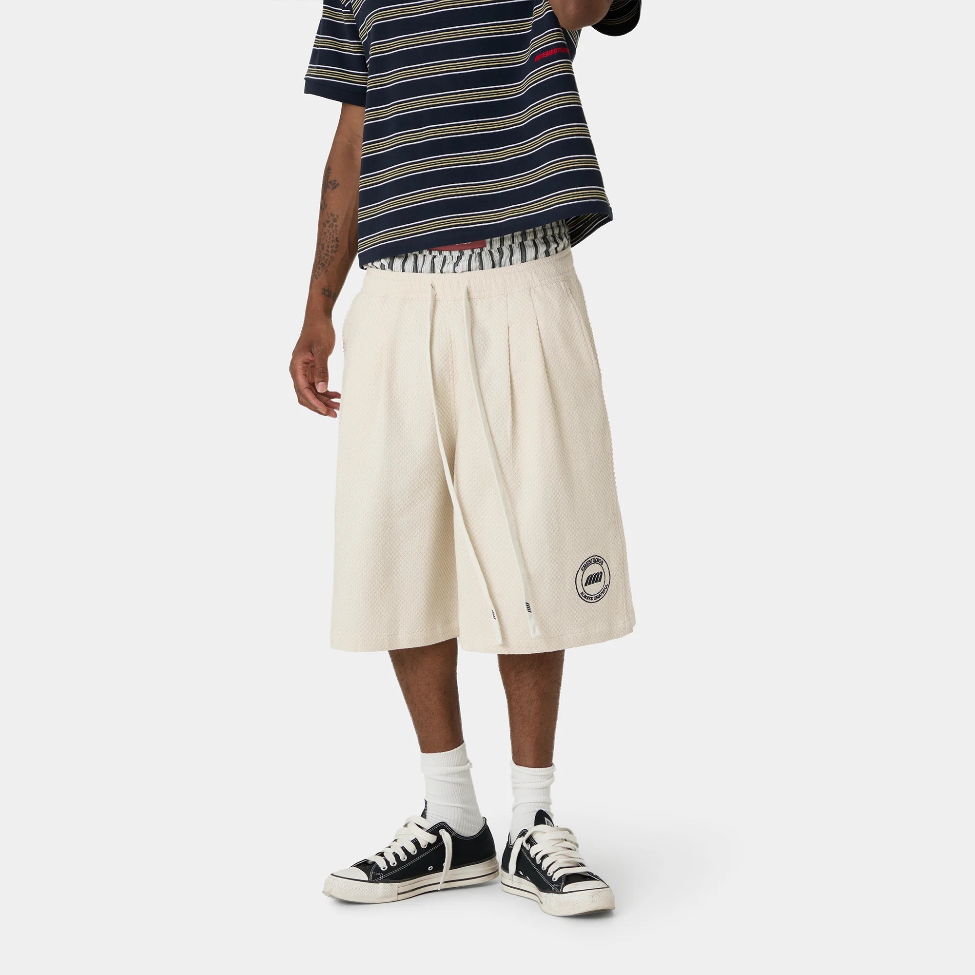New Casse Off Sand Waffle Jorts Shorts Eme Studios