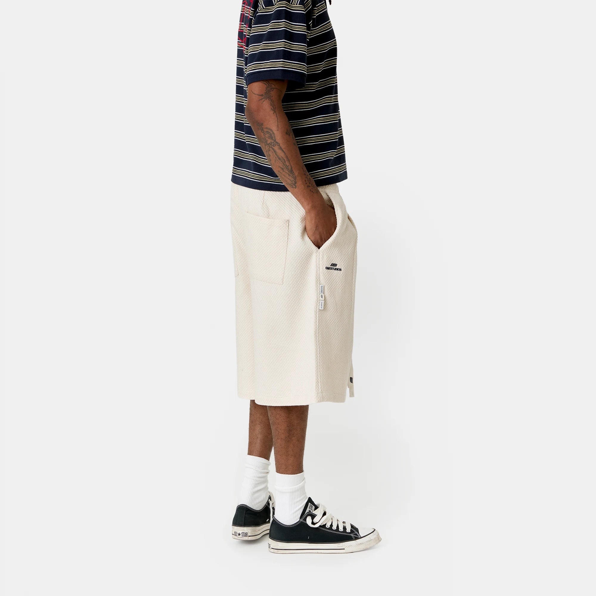 New Casse Off Sand Waffle Jorts Shorts Eme Studios