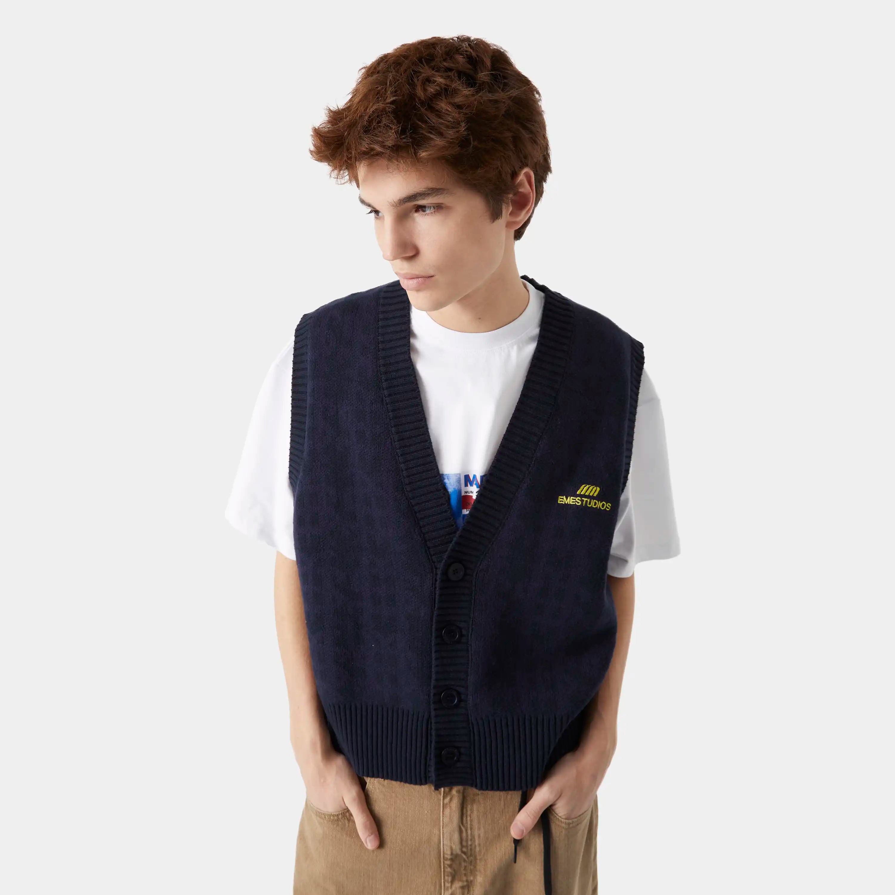 Nordhaven Night Sjy Knit Vest Knitwear eme