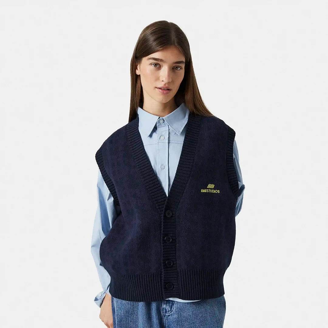 Nordhaven Night Sjy Knit Vest Knitwear eme