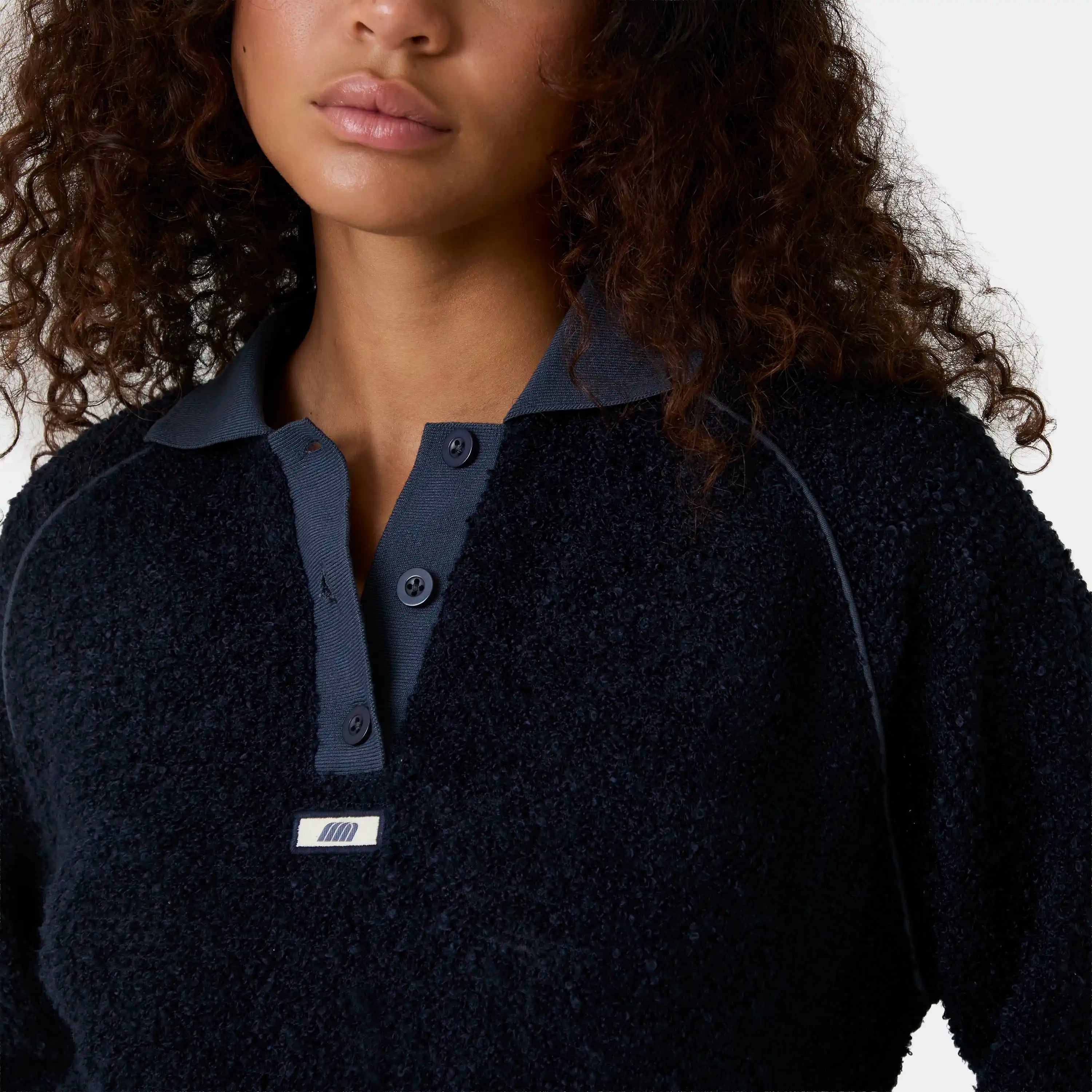 Nostalgia Navy Towel Polo Woman Knitwear Eme Studios