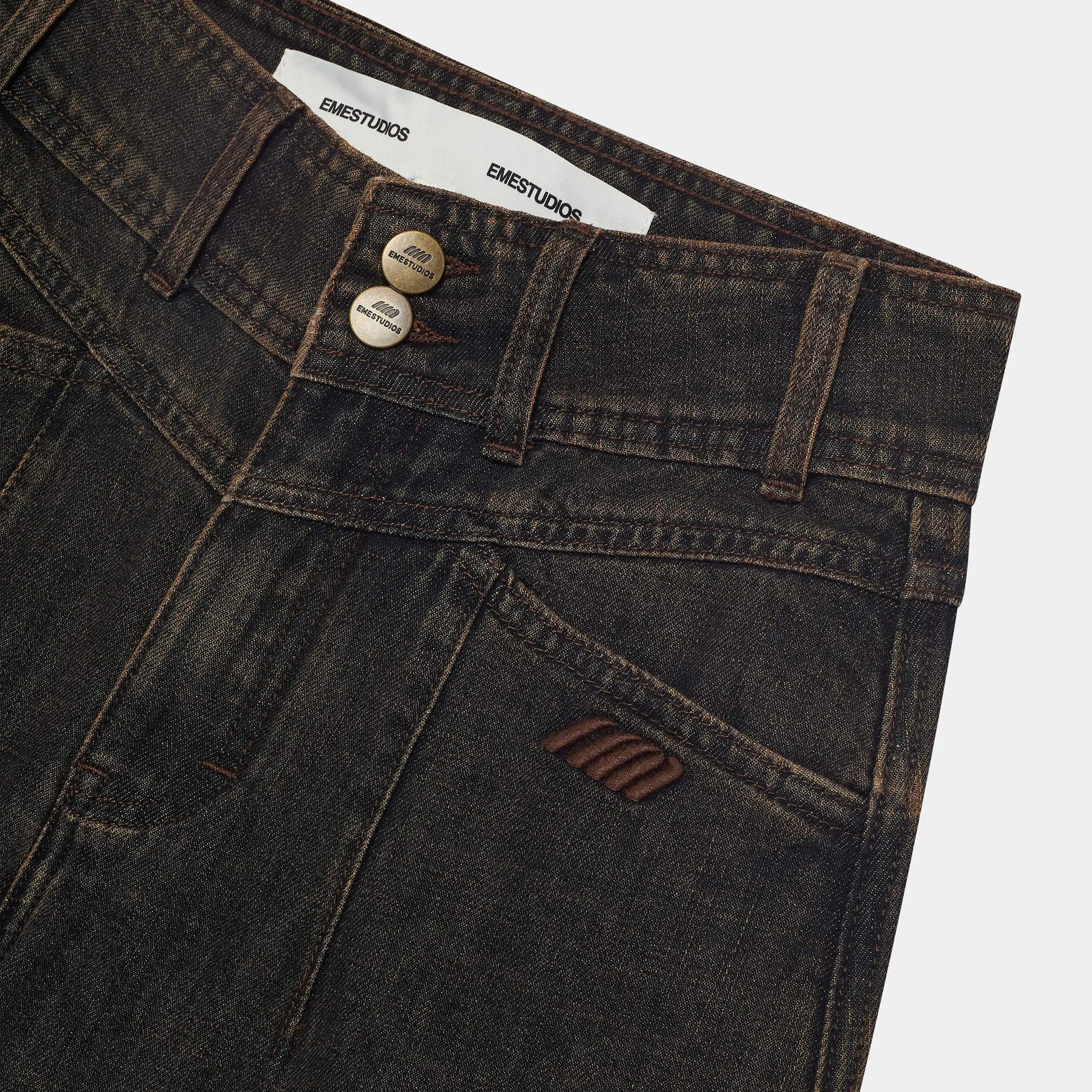 Oribe Bronce Denim Pants Woman Pants Eme Studios