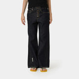 Vitel Flared Raw Denim Pants Pants Eme Studios