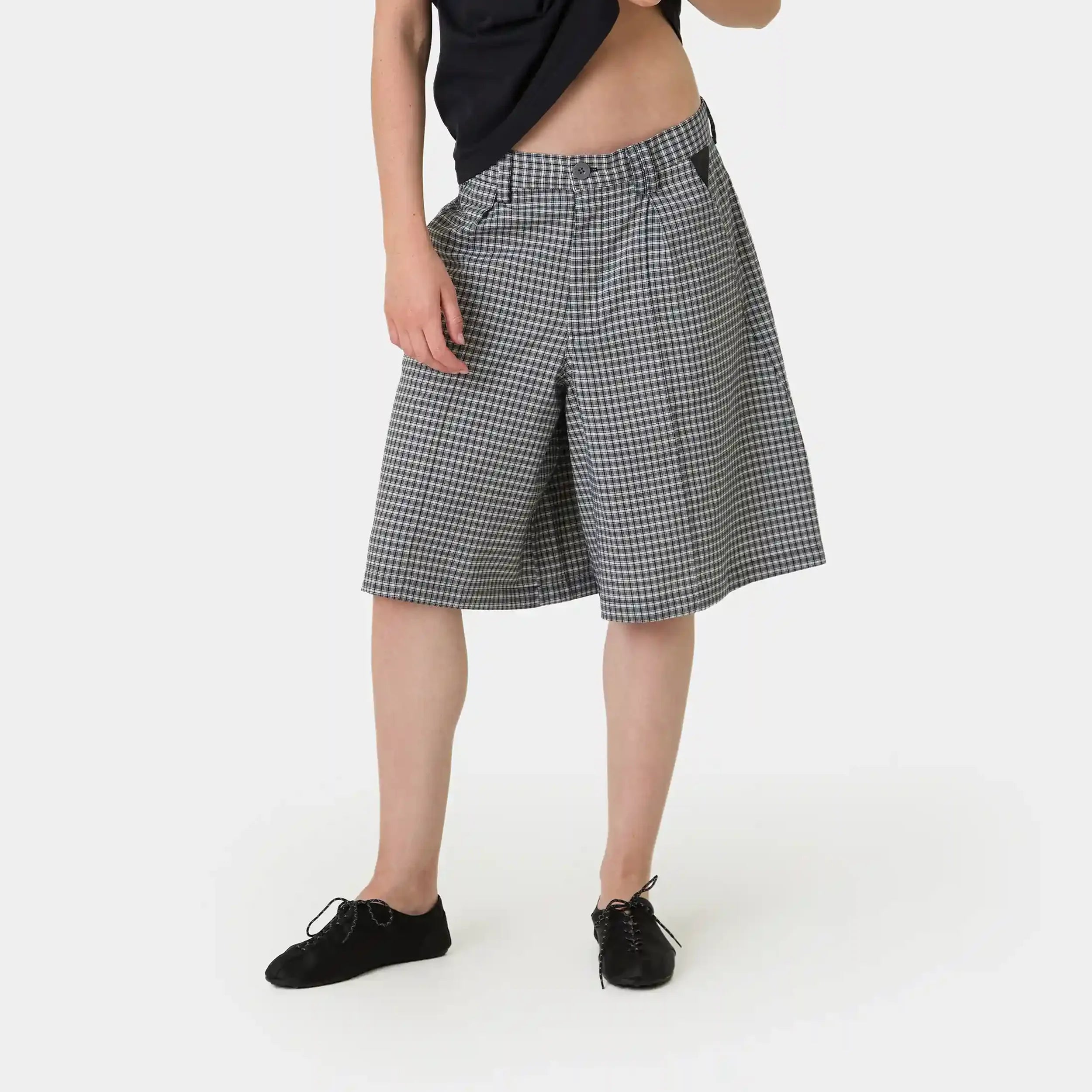 Russel Navy Squared Formal Shorts Shorts Eme Studios