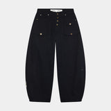 Palais Black Denim Pants Woman Pants Eme Studios