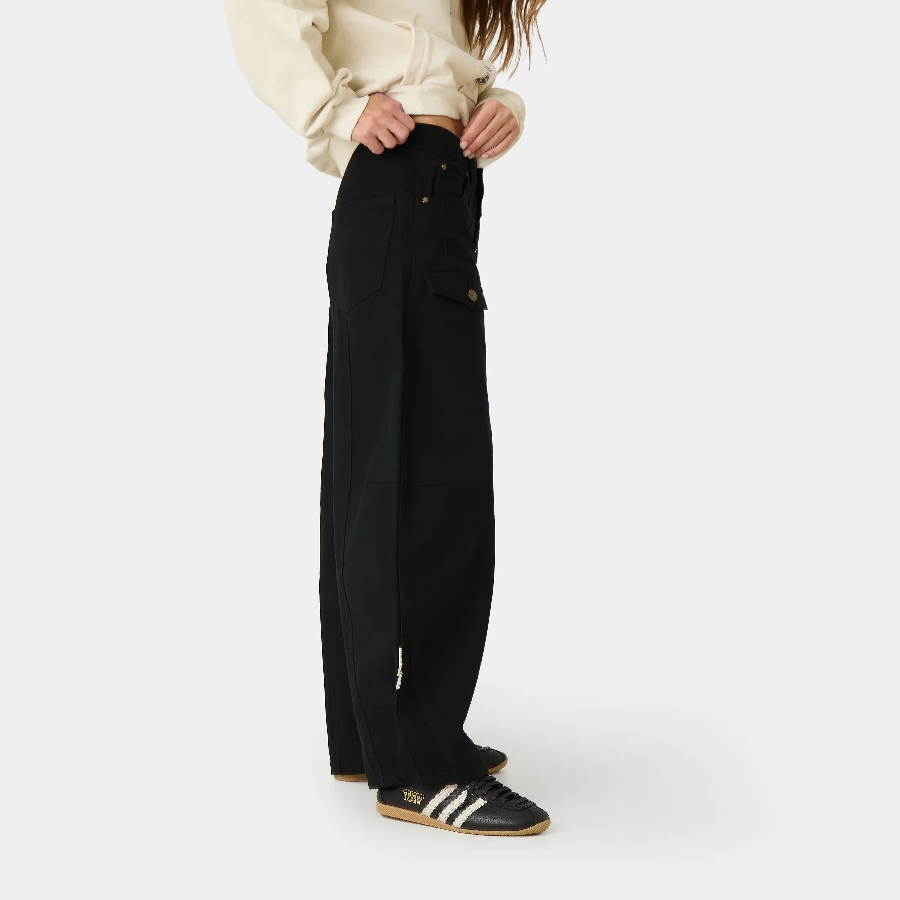 Palais Black Denim Pants Woman Pants Eme Studios
