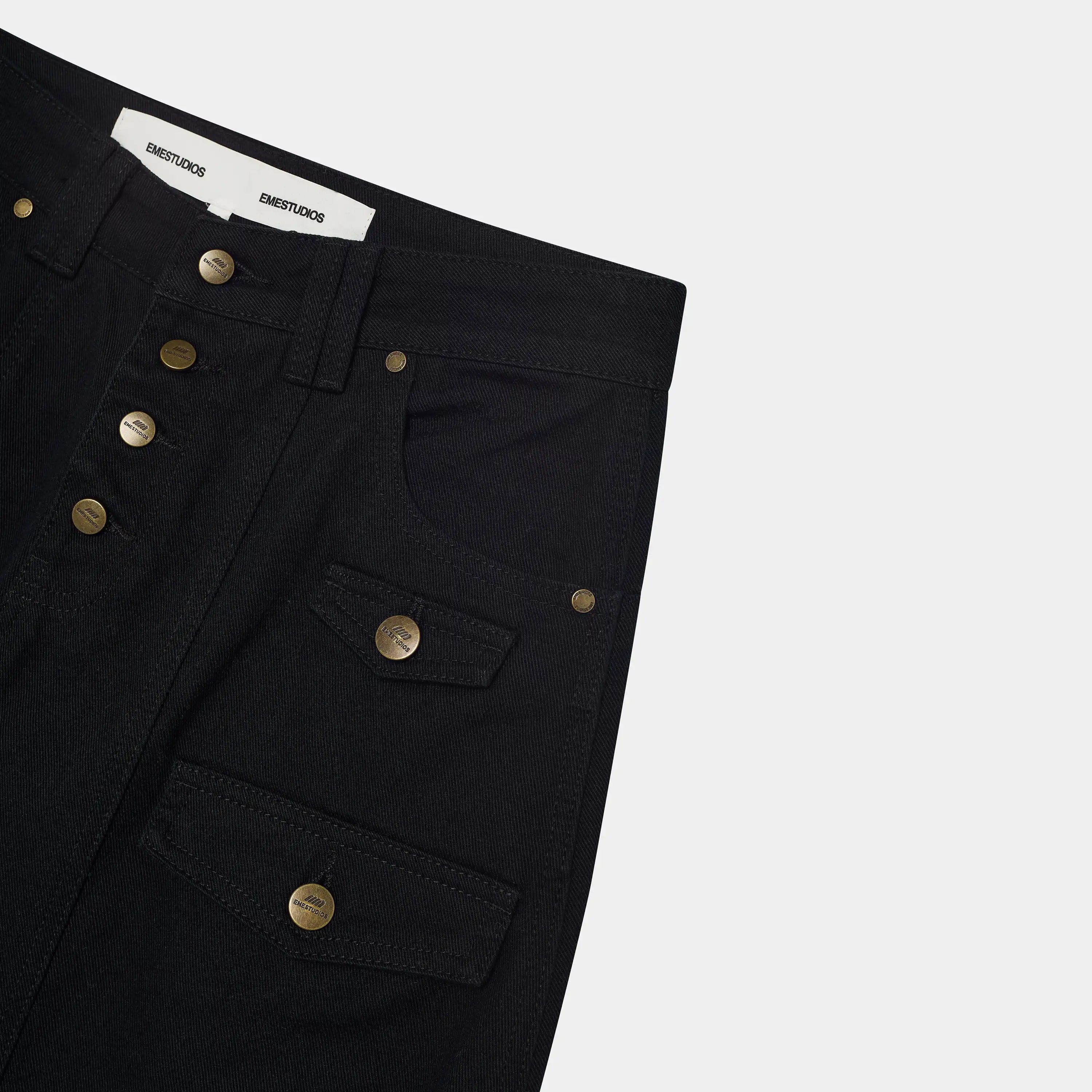 Palais Black Denim Pants Woman Pants Eme Studios