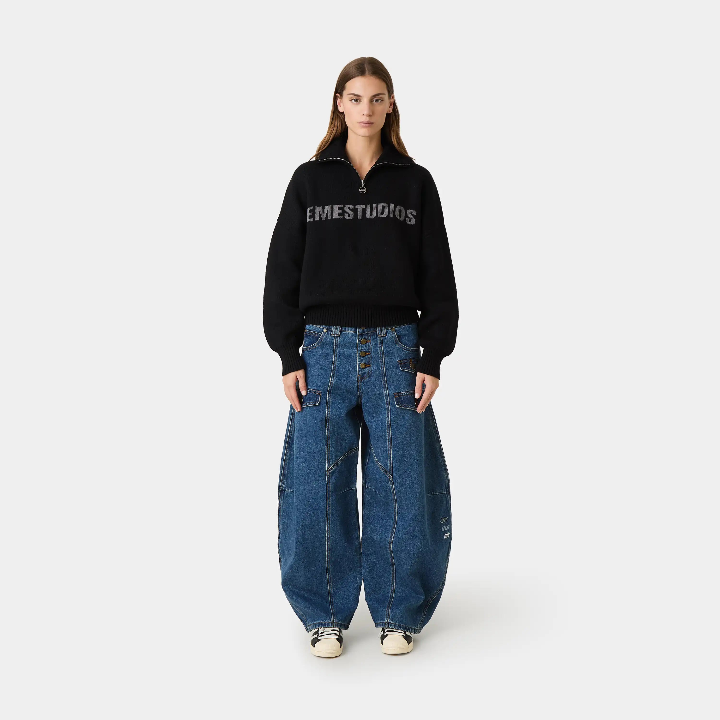 Palais Denim Pants Woman Pants Eme Studios