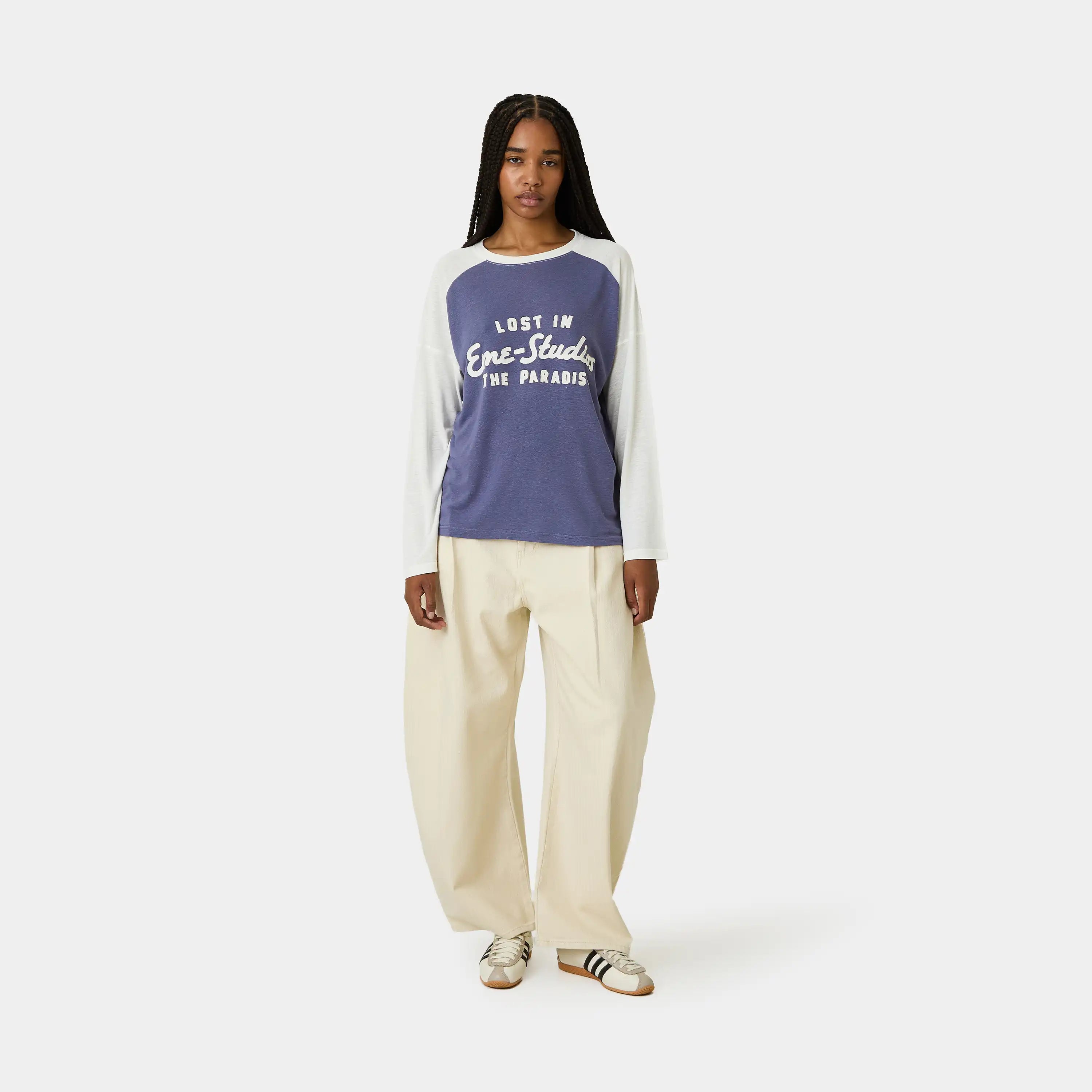 Paradise Navy Long Sleeve T-shirts Eme Studios